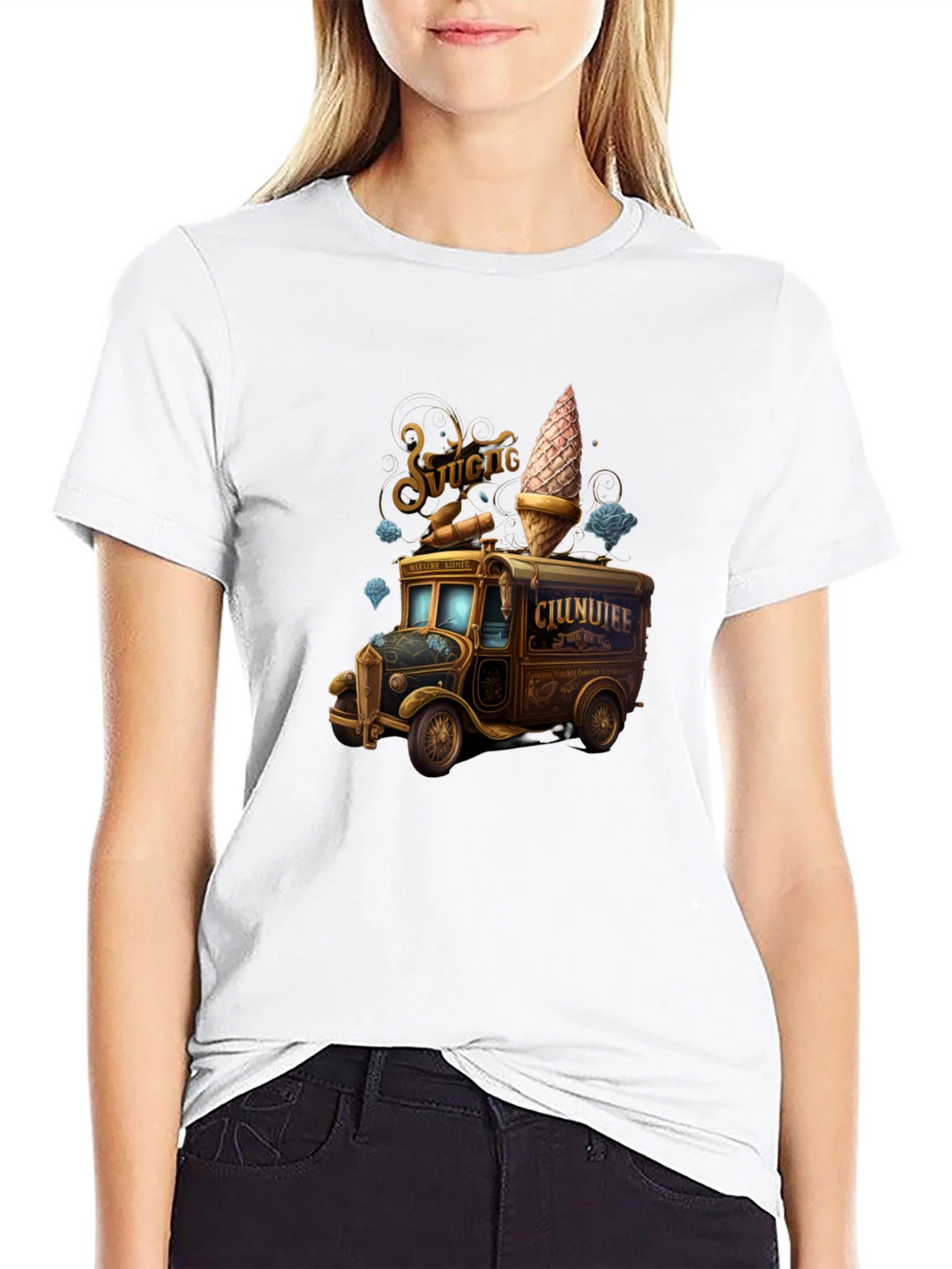 Vintage Ice Cream Truck Graphic Tee product image 8