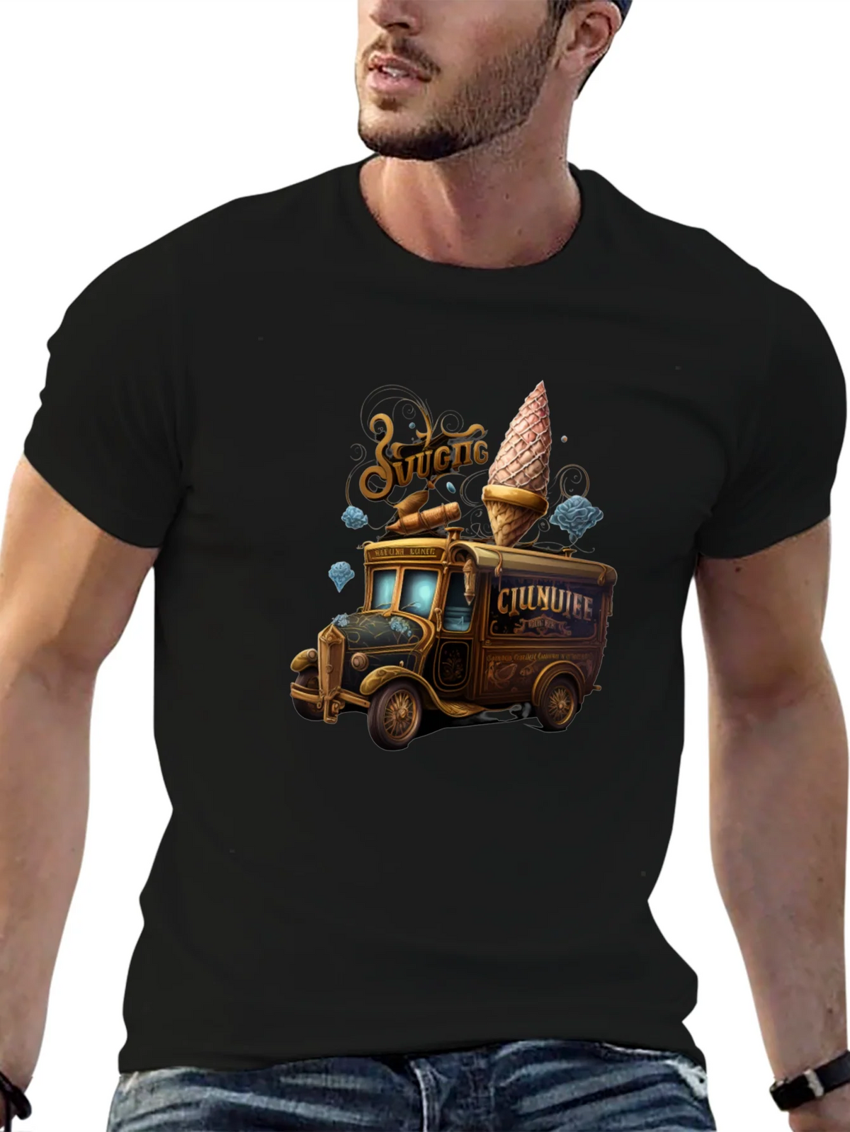 Vintage Ice Cream Truck Graphic Tee product image 6