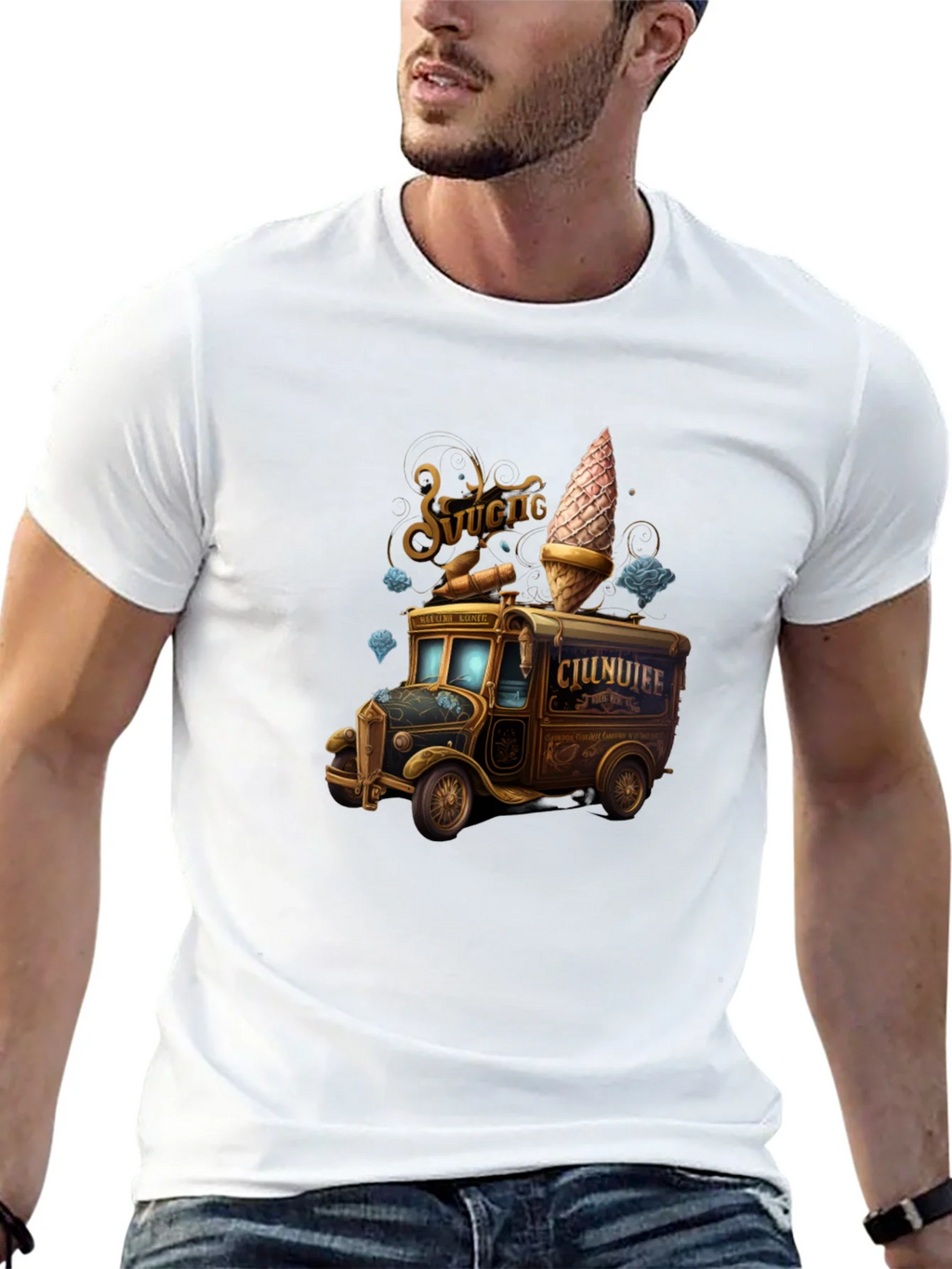 Vintage Ice Cream Truck Graphic Tee product image 12