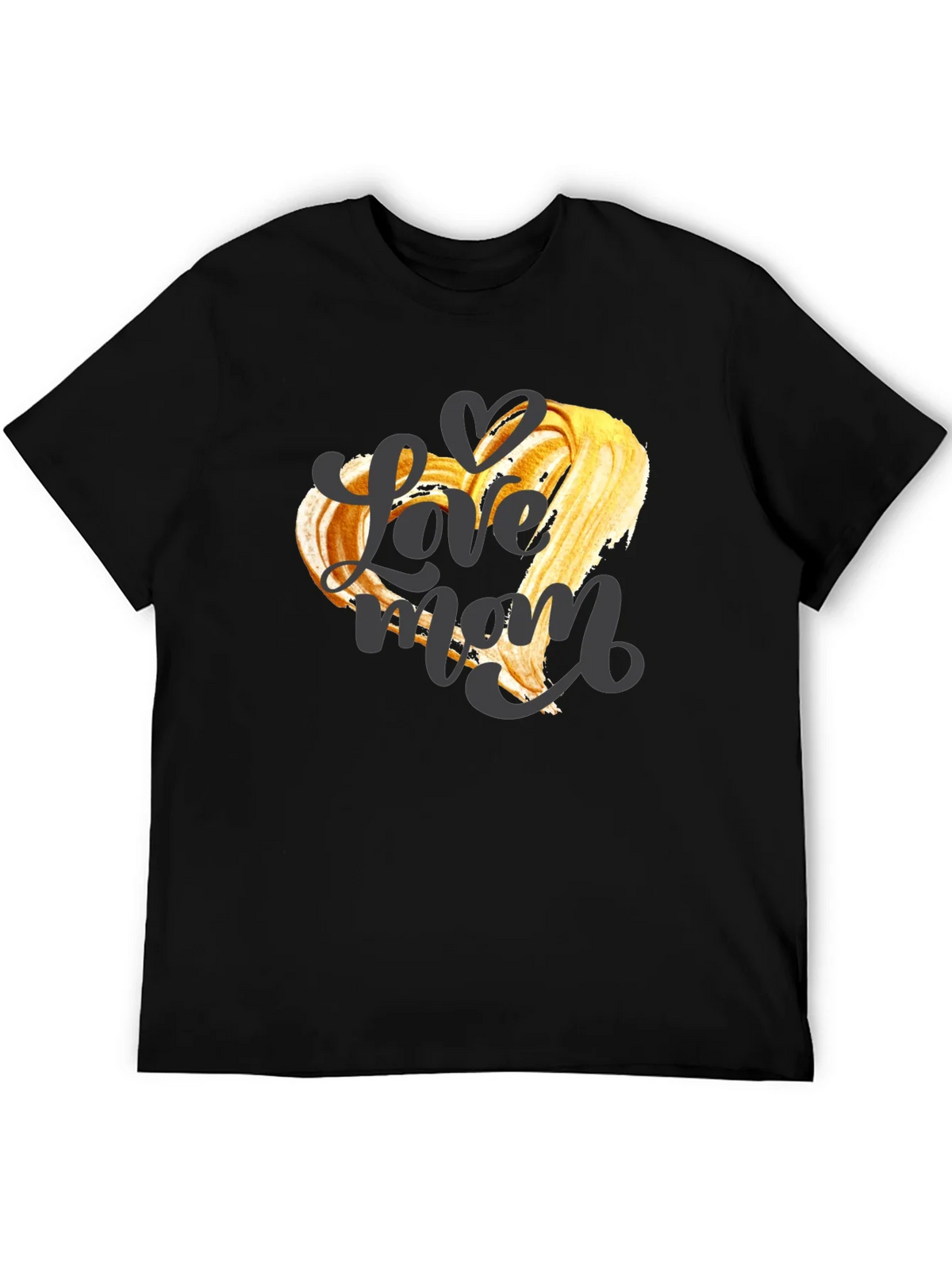 Love Mom Graphic T-Shirt - Black Crew Neck Tee product image 5