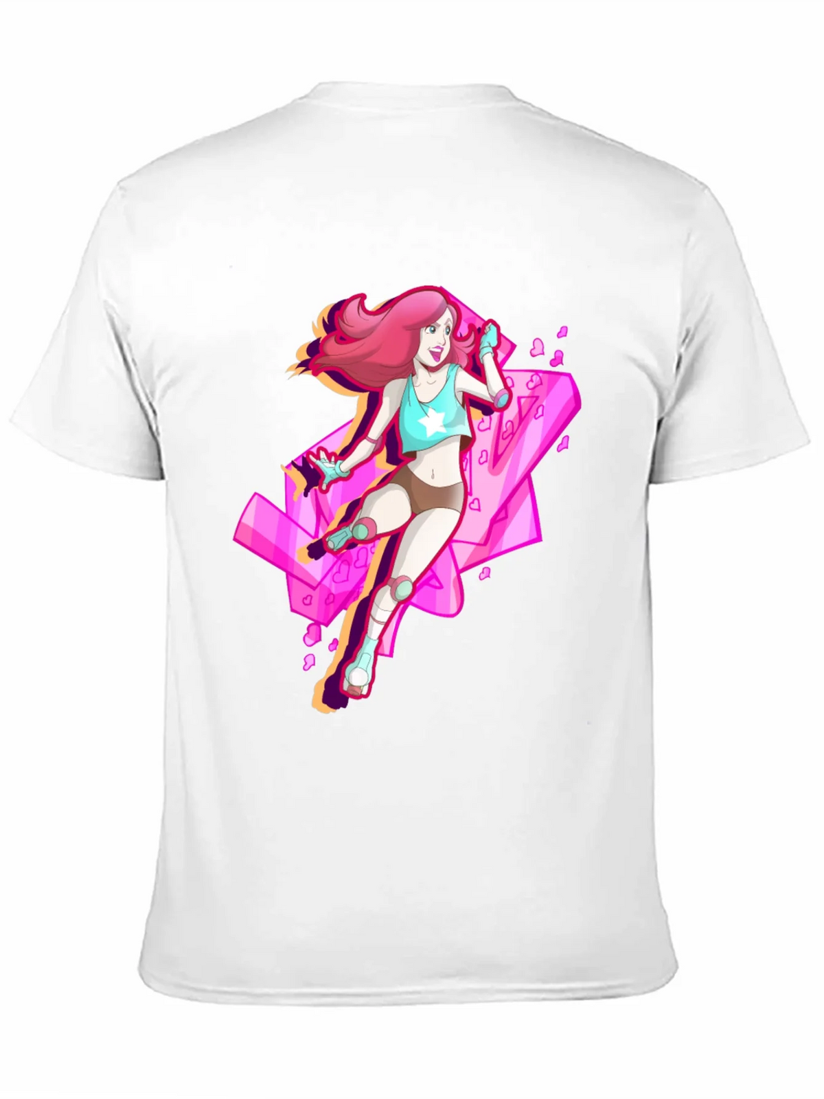 Retro Anime Roller Skate Graphic Tee product image 6
