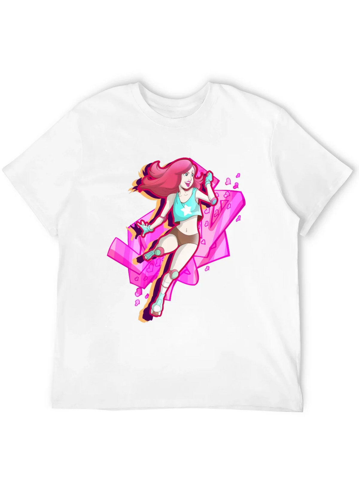 Retro Anime Roller Skate Graphic Tee product image 7
