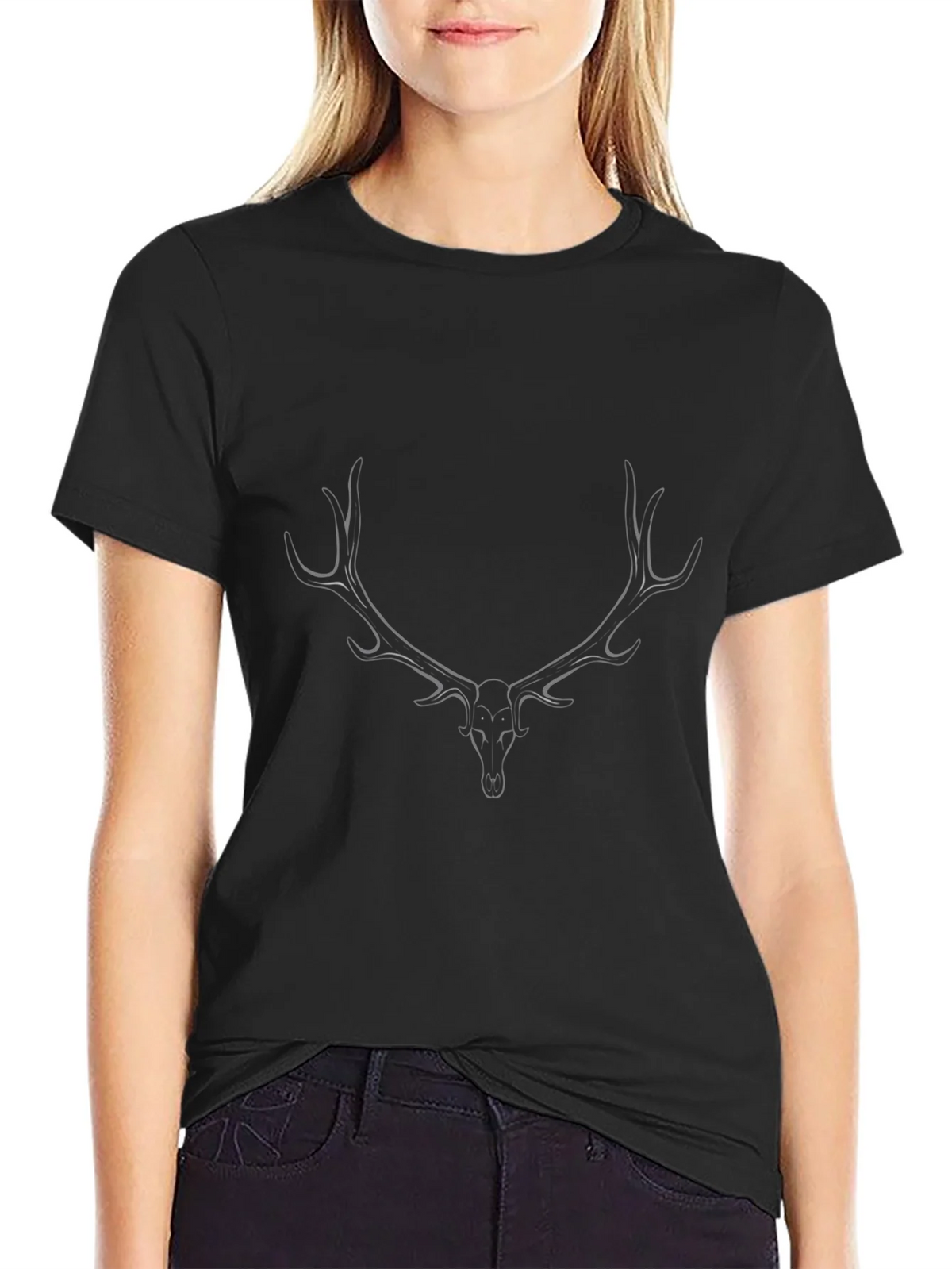 Black Deer Antler Graphic Tee product image 2