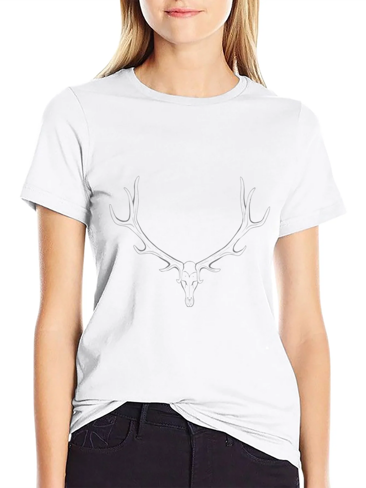 Black Deer Antler Graphic Tee product image 8