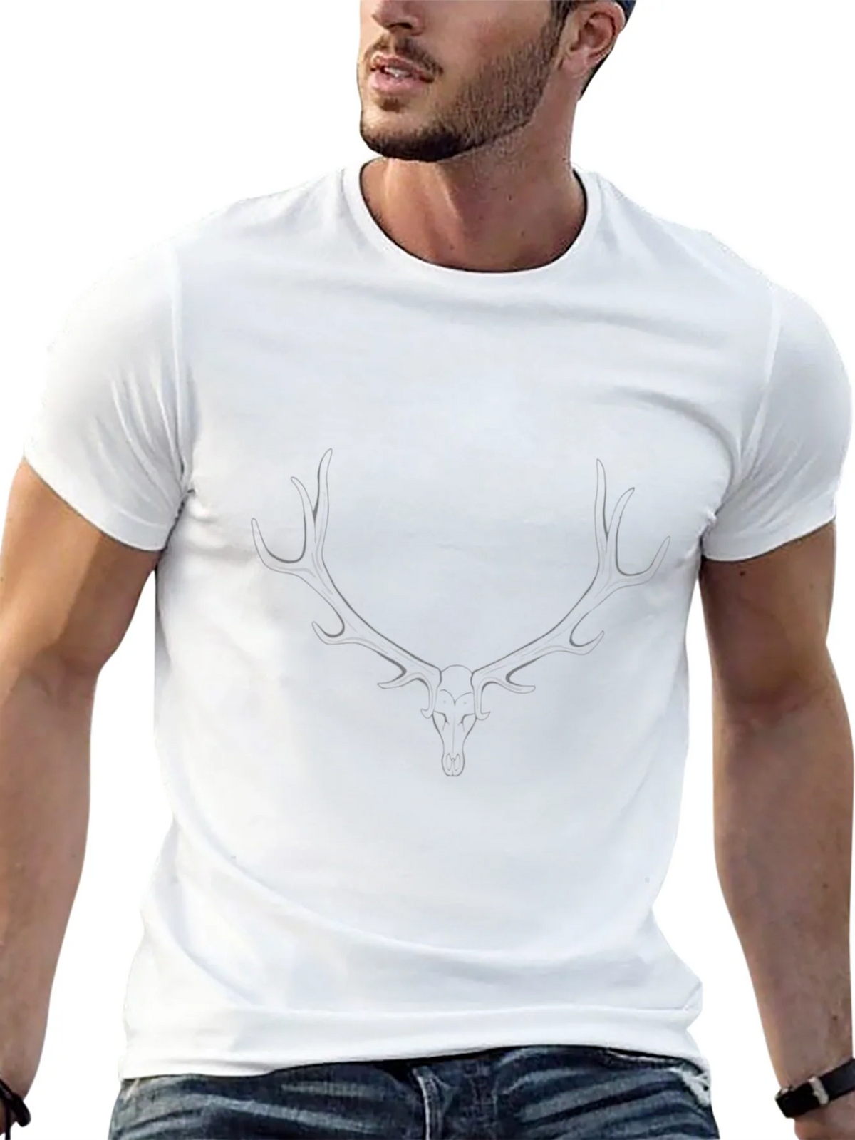 Black Deer Antler Graphic Tee product image 12