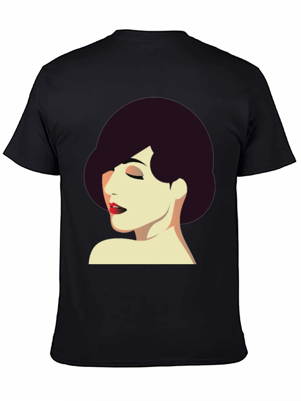 Retro Style Woman Graphic Tee - Black T-Shirt product image 4