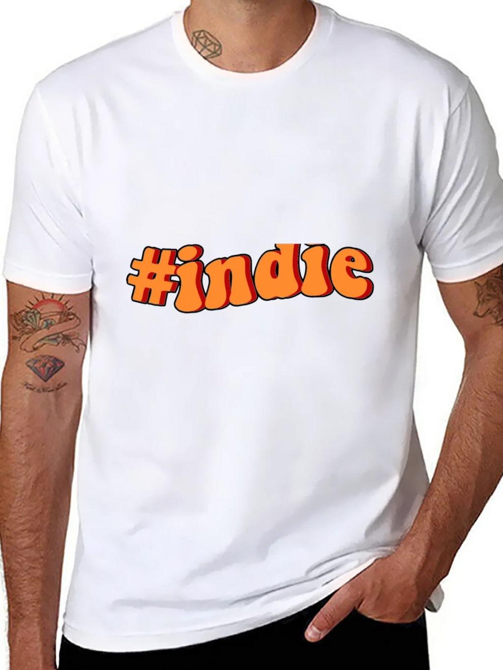 #indie Black T-Shirt - Retro Style product image 2