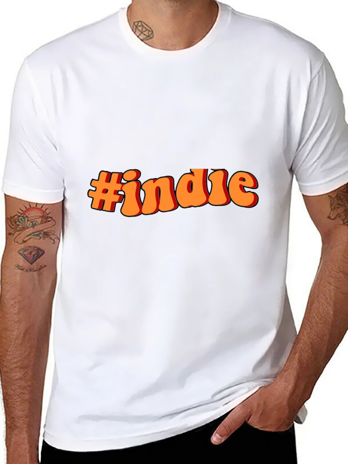 #indie Black T-Shirt - Retro Style product image 2