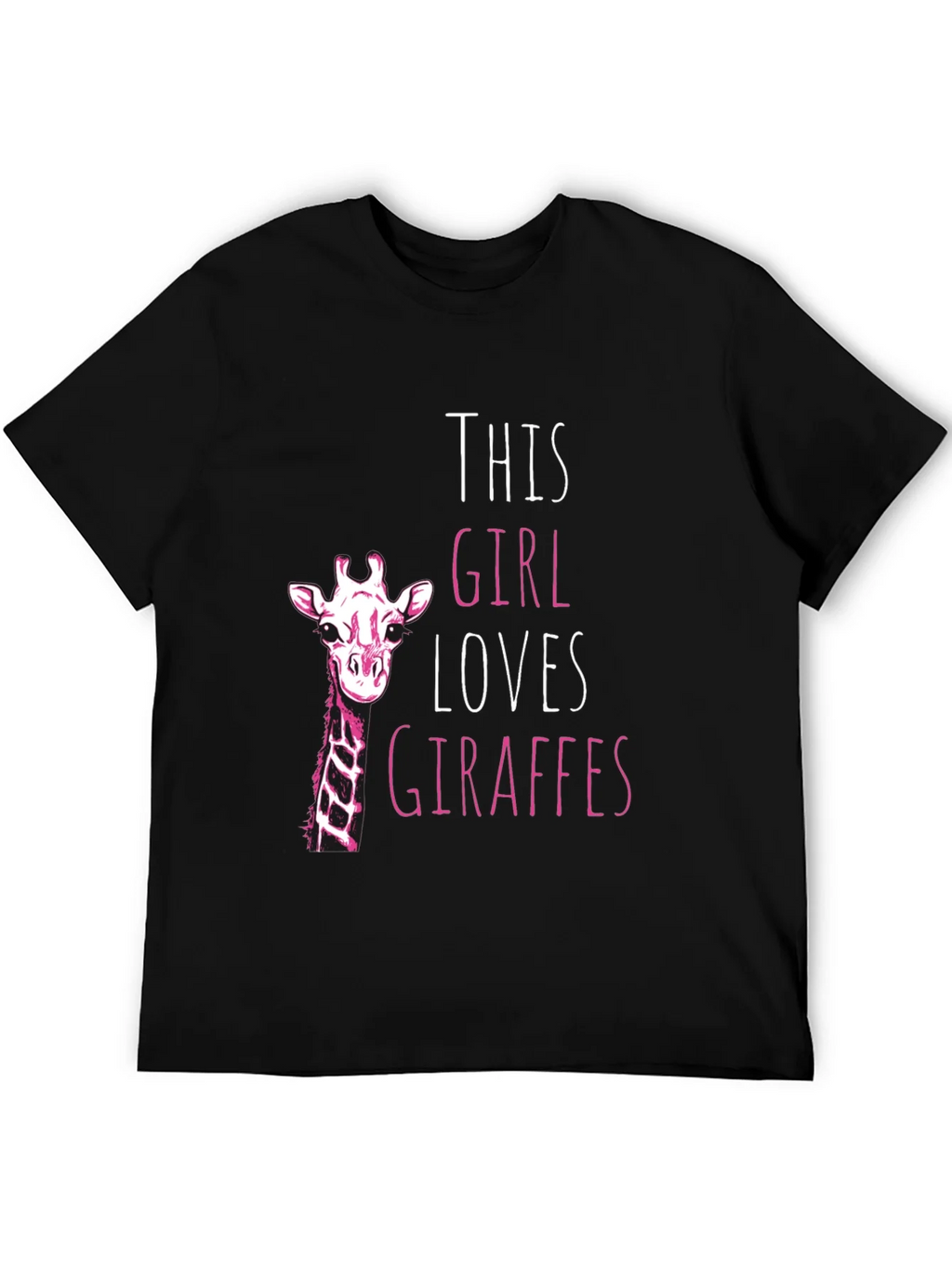 Giraffe Lover Black T-Shirt for Women product image 5