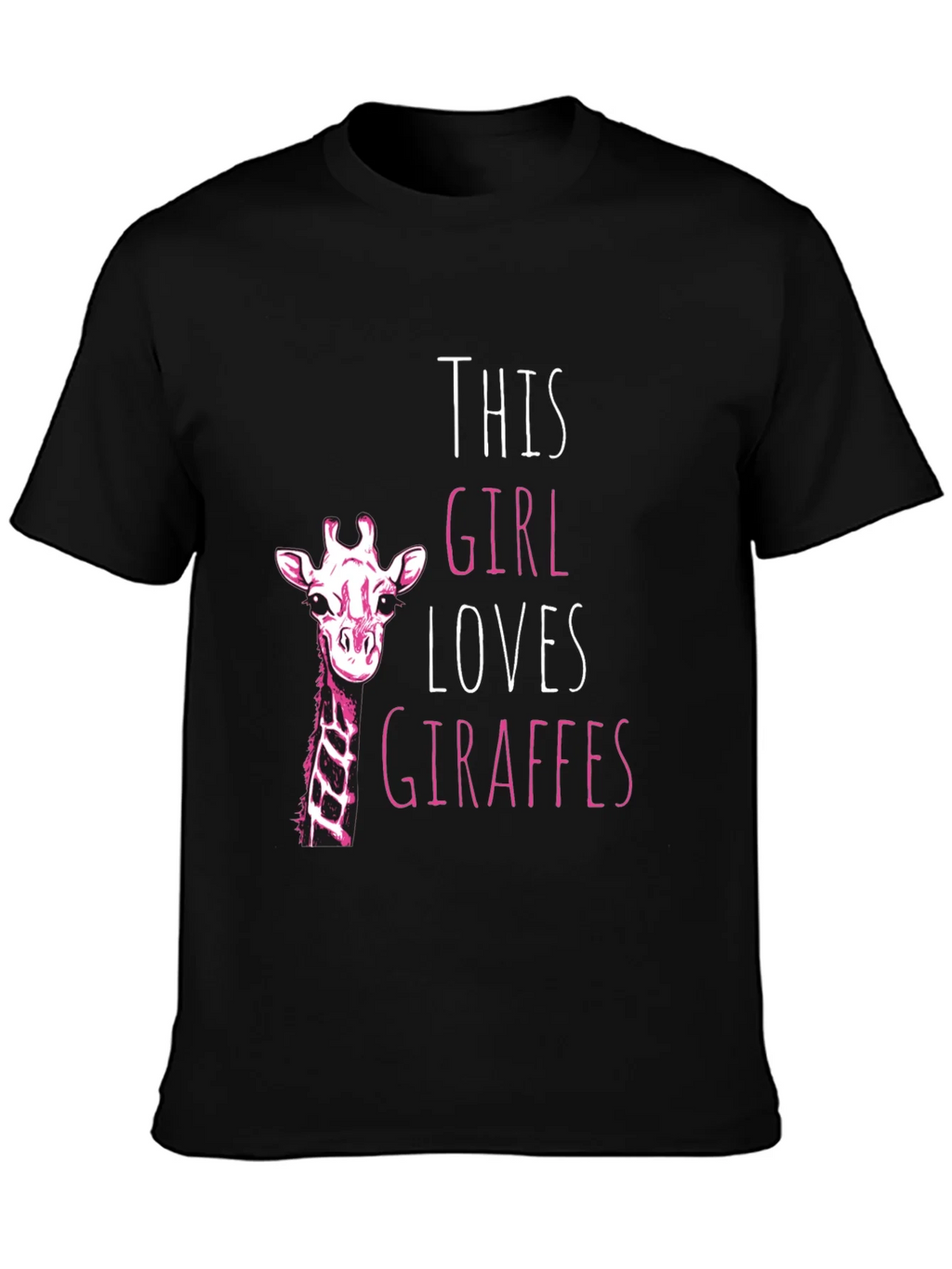 Giraffe Lover Black T-Shirt for Women product image 3