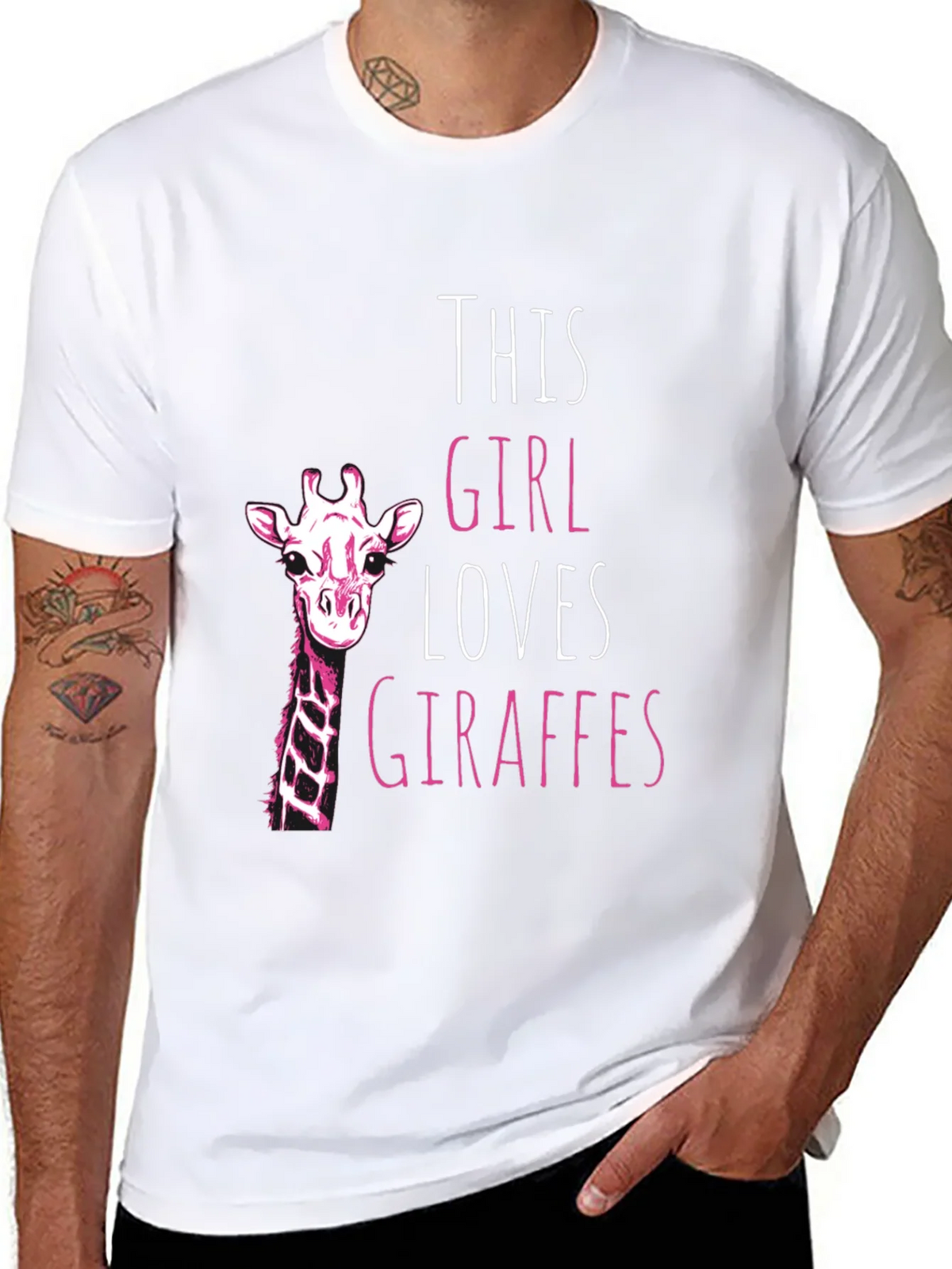 Giraffe Lover Black T-Shirt for Women product image 7