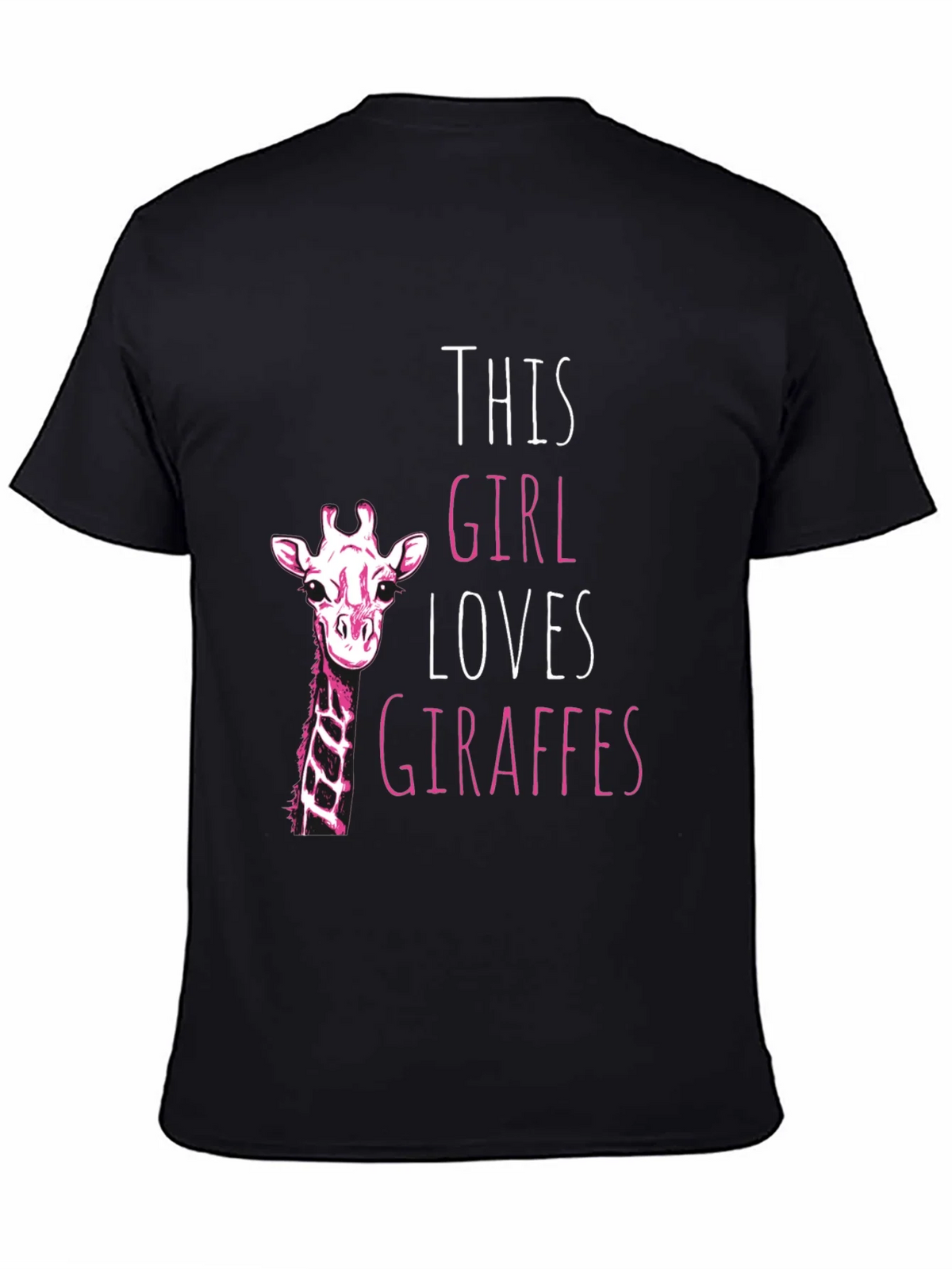 Giraffe Lover Black T-Shirt for Women product image 4