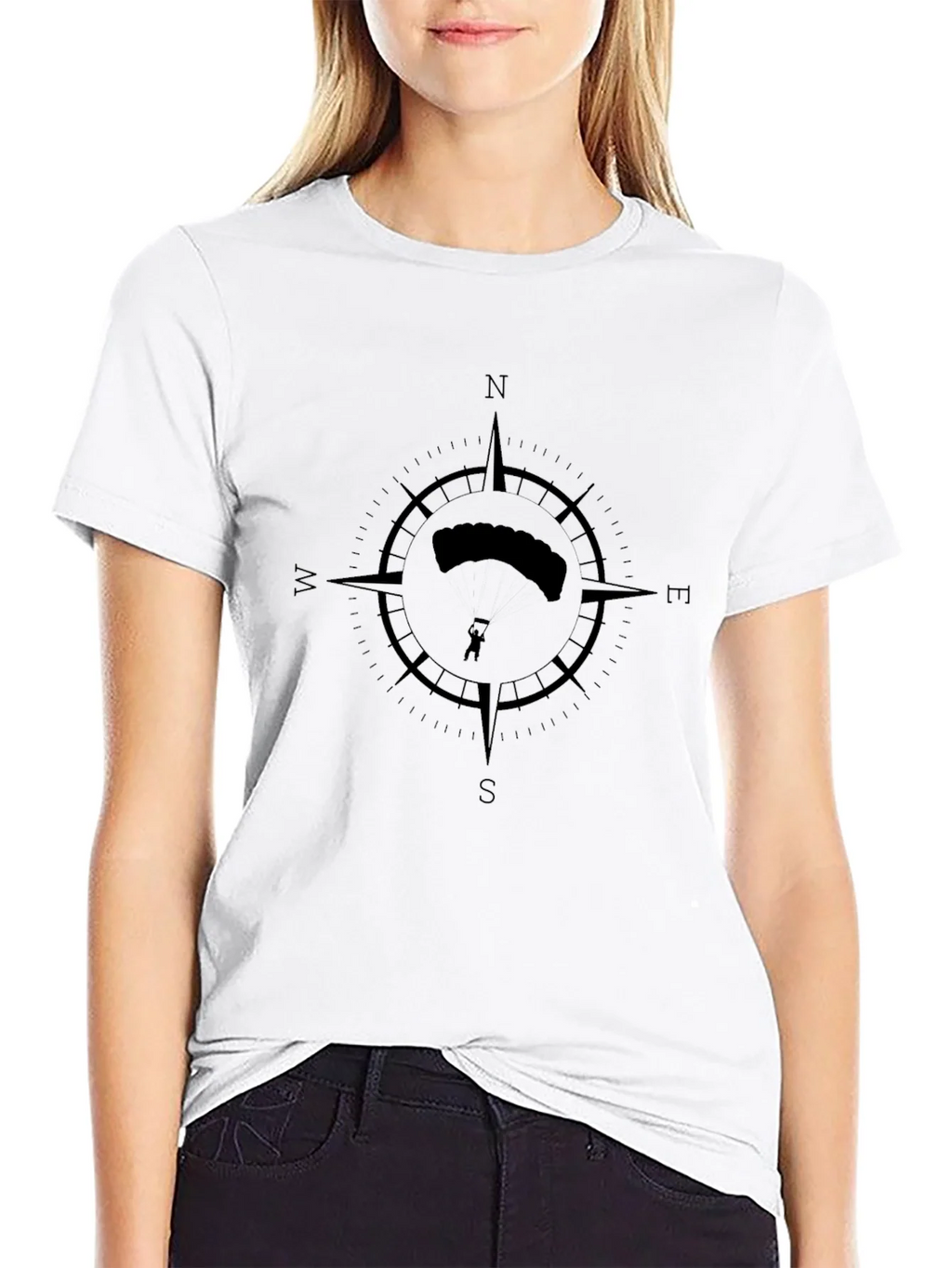 Skydiving Compass Black T-Shirt product image 8