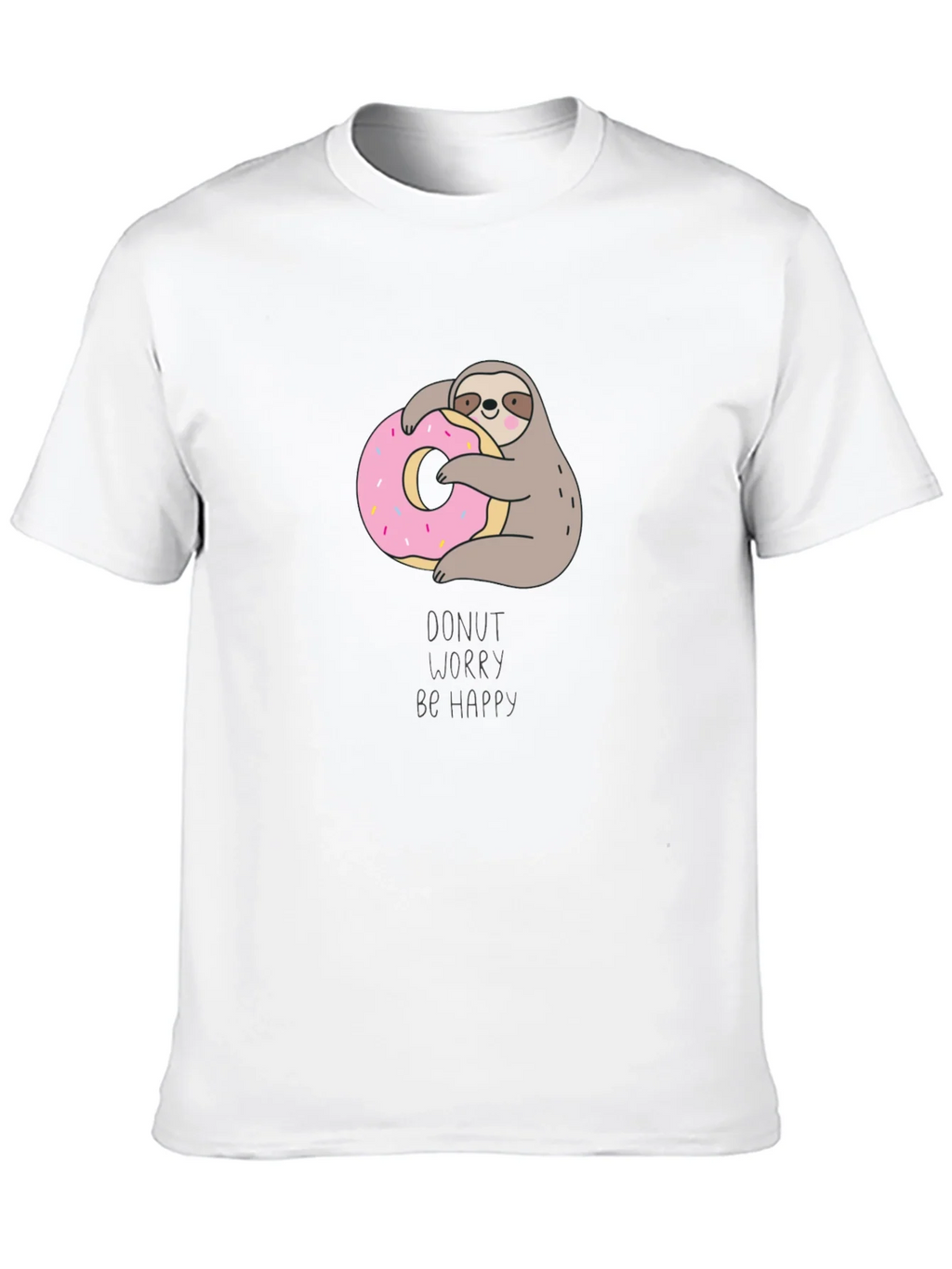 Donut Worry Be Happy Sloth T-Shirt product image 9