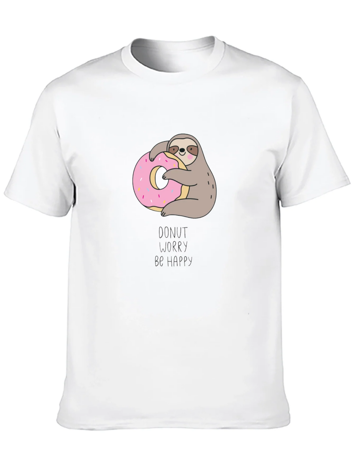 Donut Worry Be Happy Sloth T-Shirt product image 9