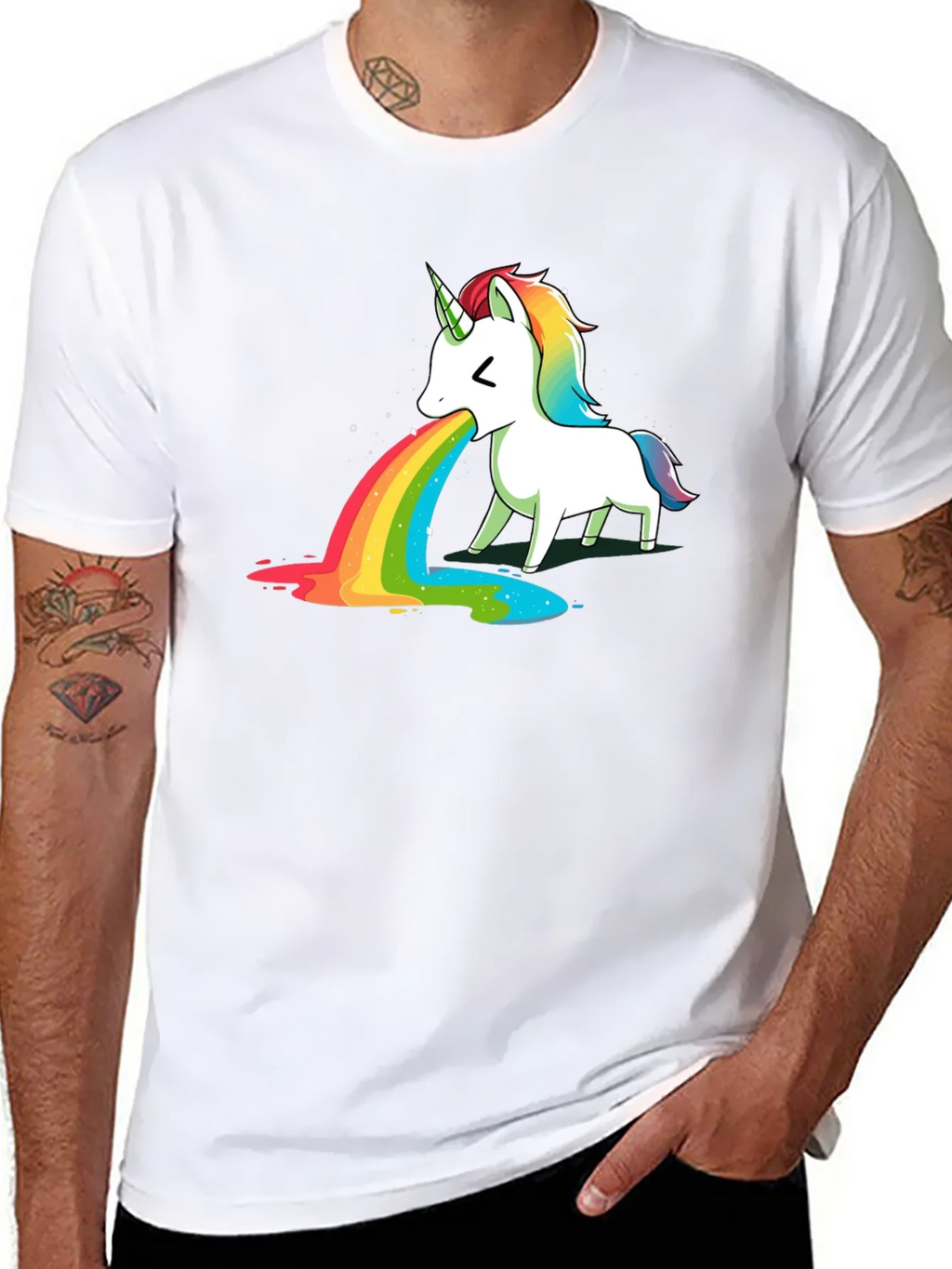 Unicorn Puking Rainbow T-Shirt product image 7