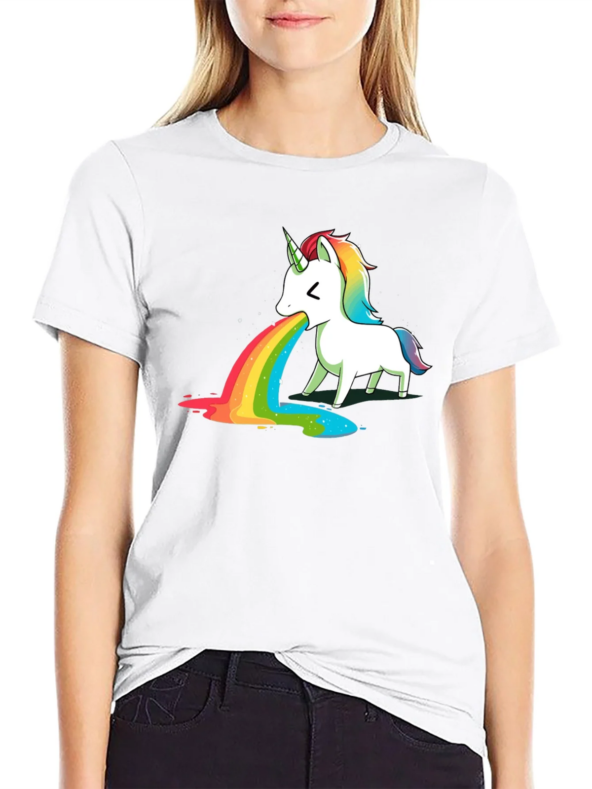 Unicorn Puking Rainbow T-Shirt product image 8