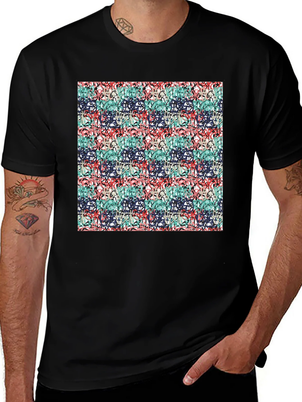 Abstract Graffiti Style T-Shirt product image 1