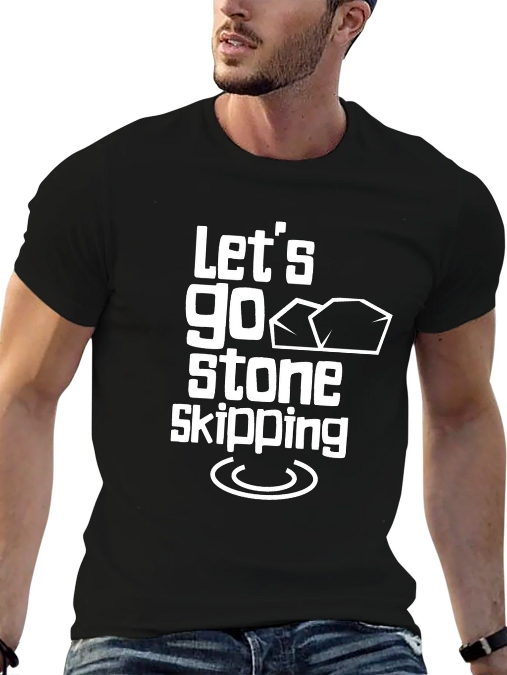 Lets Go Stone Skipping Graphic T-Shirt product image 4