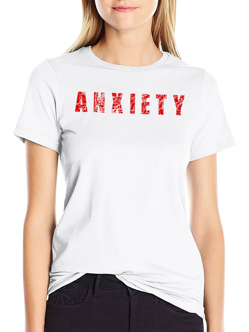 Anxiety Graphic Tee - Black Short Sleeve Crew Neck product image 8