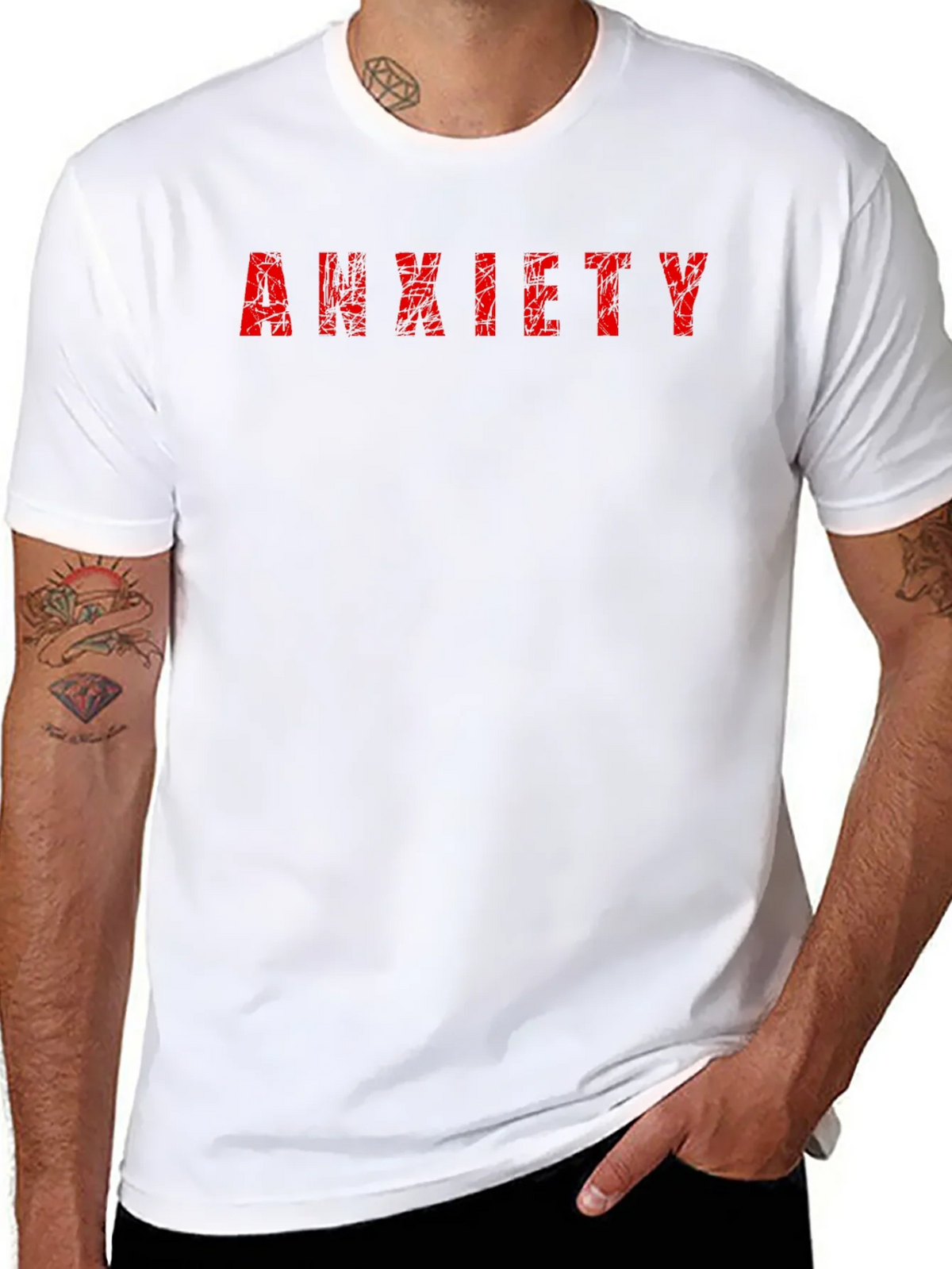 Anxiety Graphic Tee - Black Short Sleeve Crew Neck product image 7