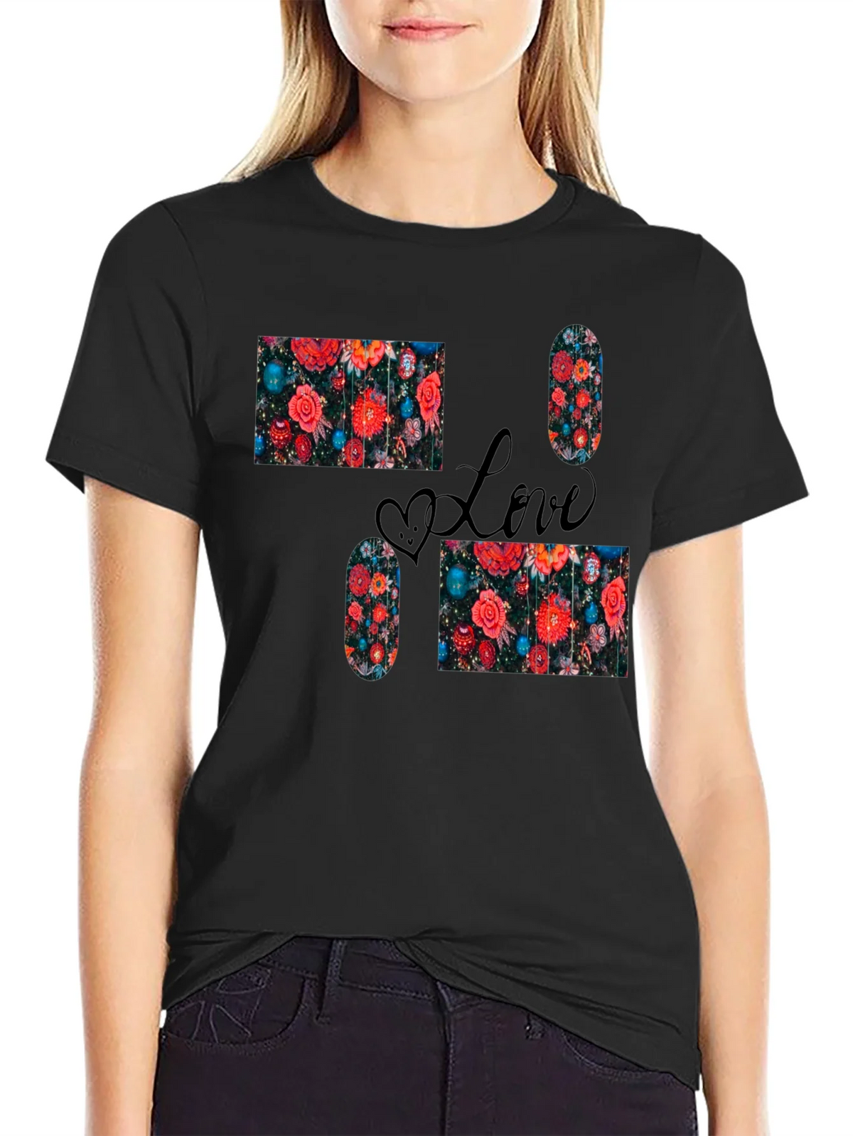 Love Floral Pattern T-Shirt product image 2