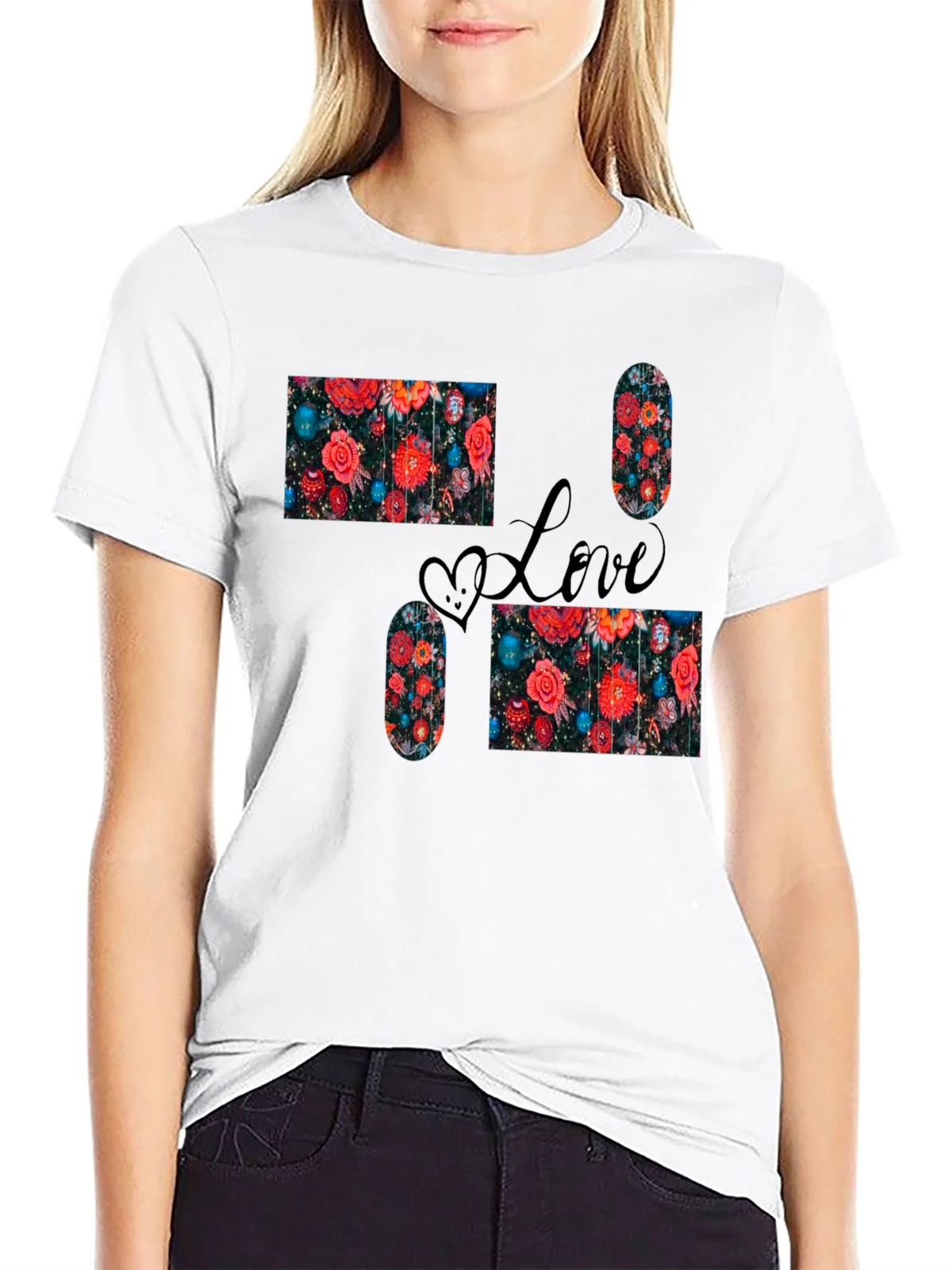 Love Floral Pattern T-Shirt product image 8