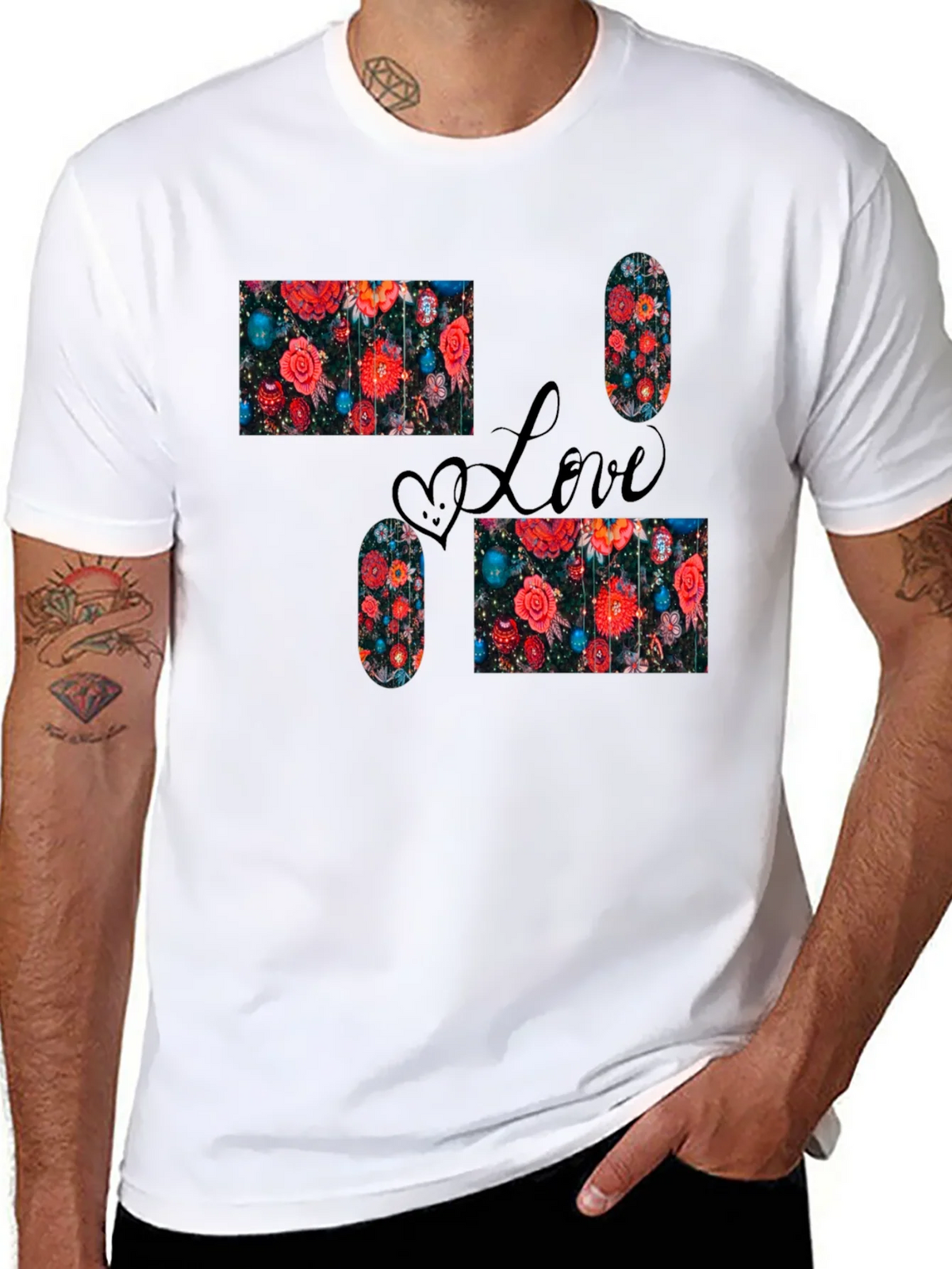 Love Floral Pattern T-Shirt product image 7