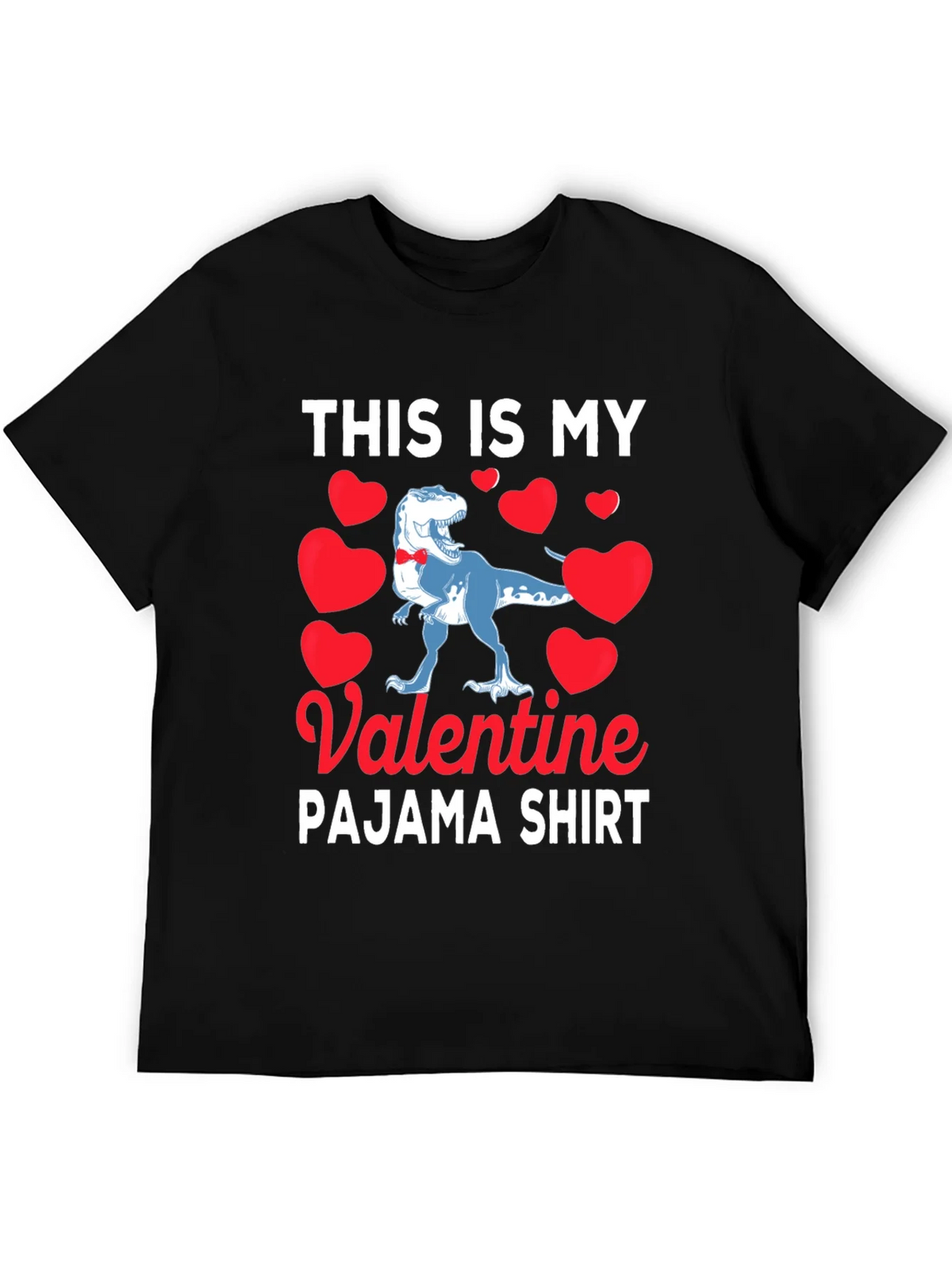 Valentines Day Dinosaur Pajama Shirt product image 5