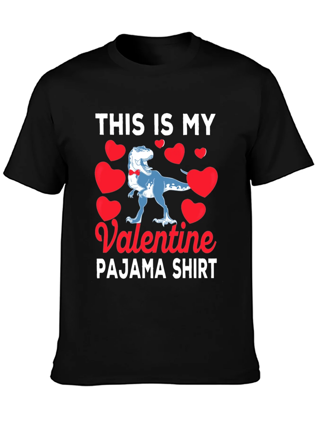 Valentines Day Dinosaur Pajama Shirt product image 3