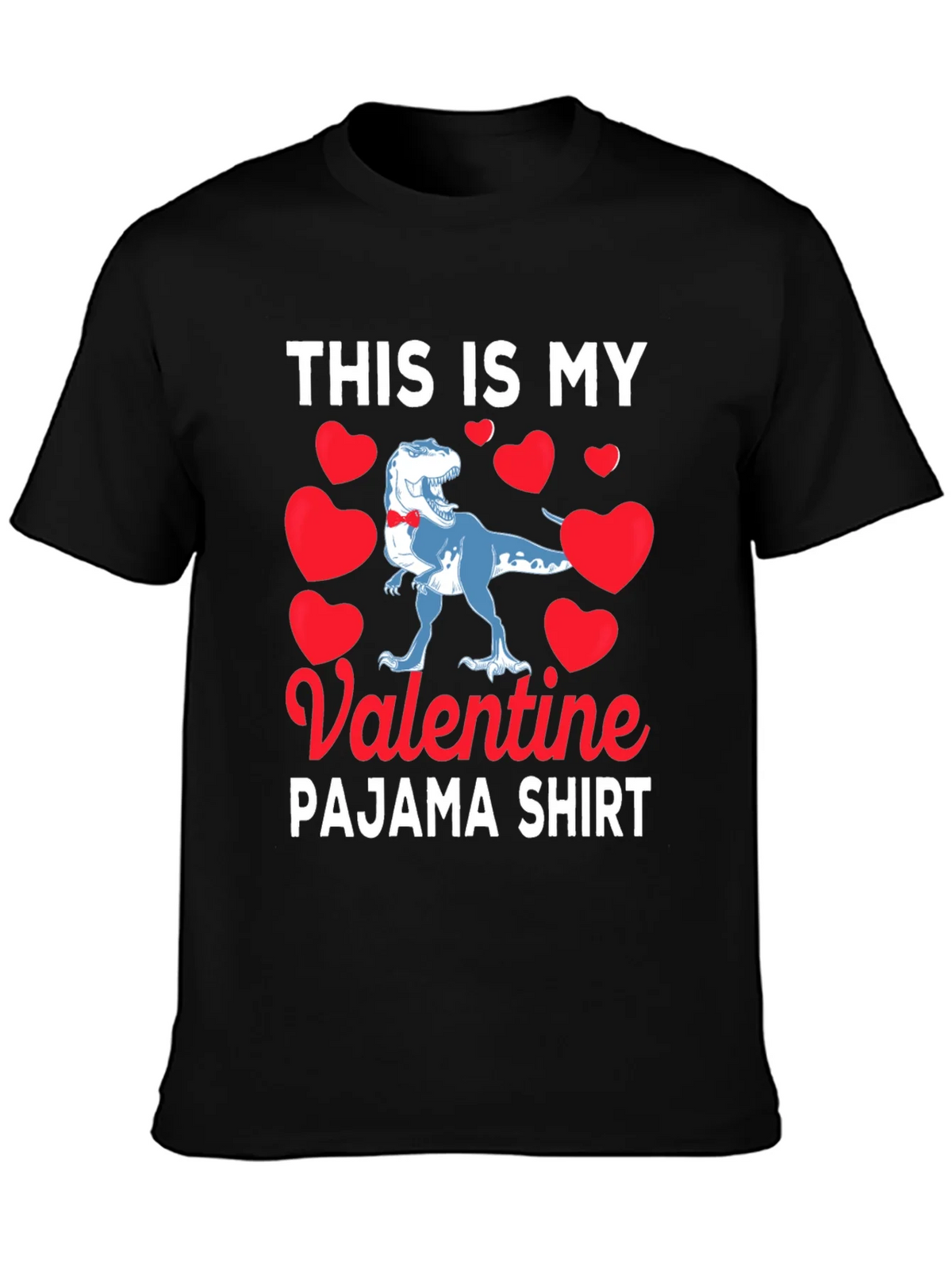 Valentines Day Dinosaur Pajama Shirt product image 3