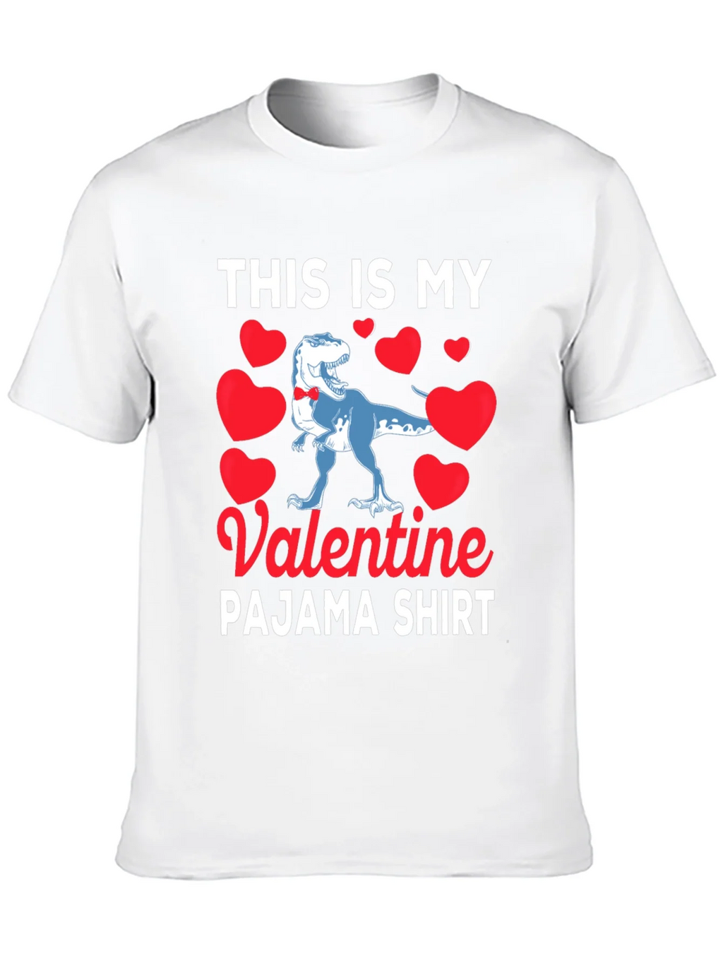 Valentines Day Dinosaur Pajama Shirt product image 9