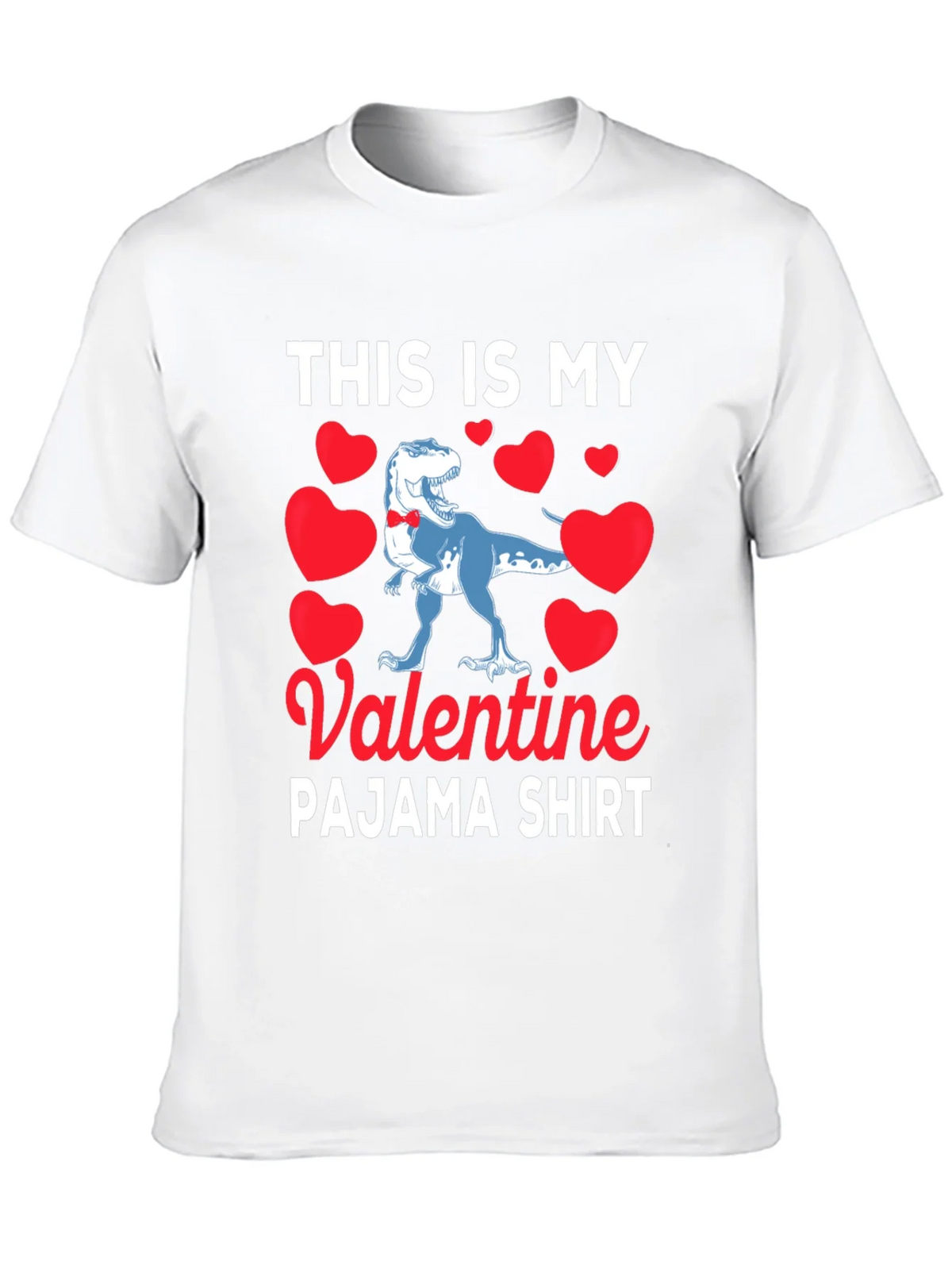 Valentines Day Dinosaur Pajama Shirt product image 9