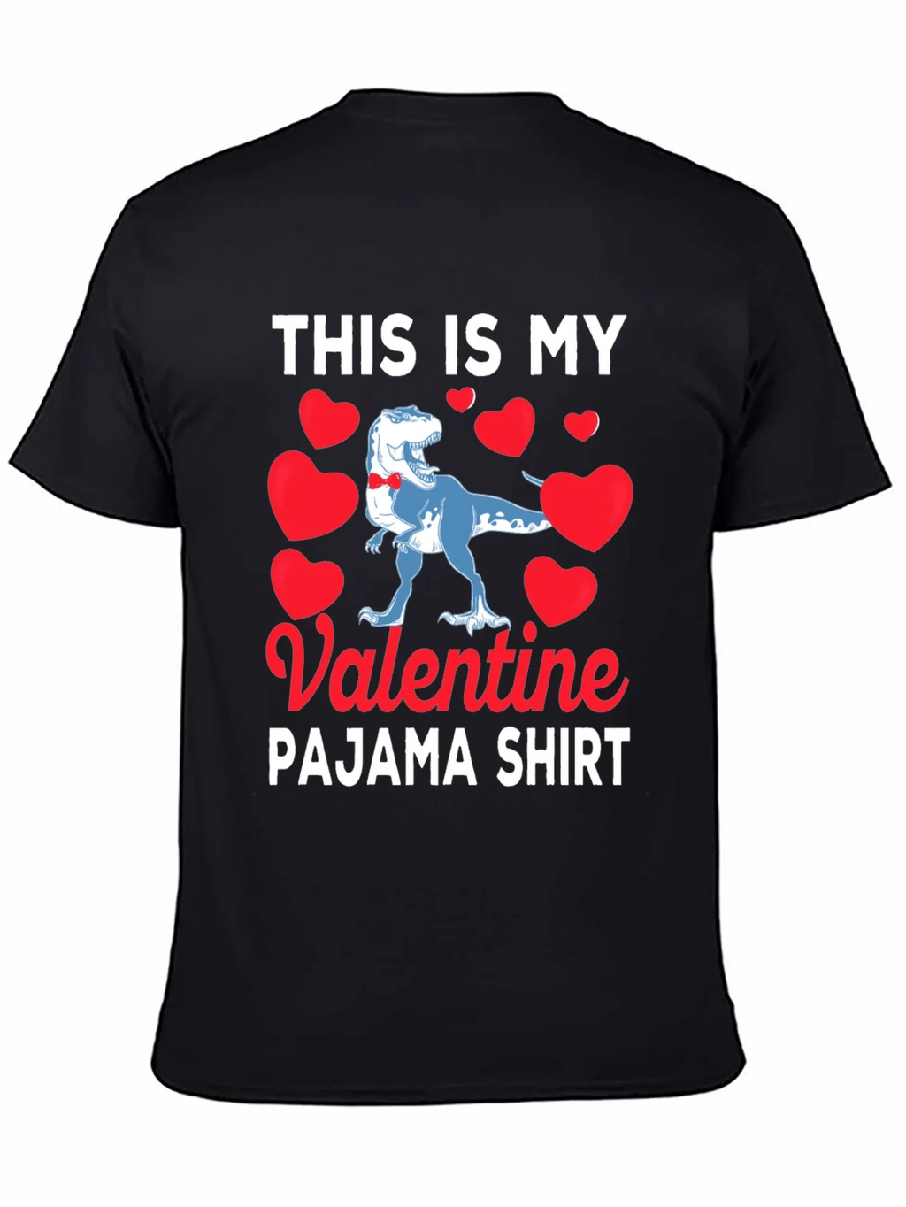 Valentines Day Dinosaur Pajama Shirt product image 4