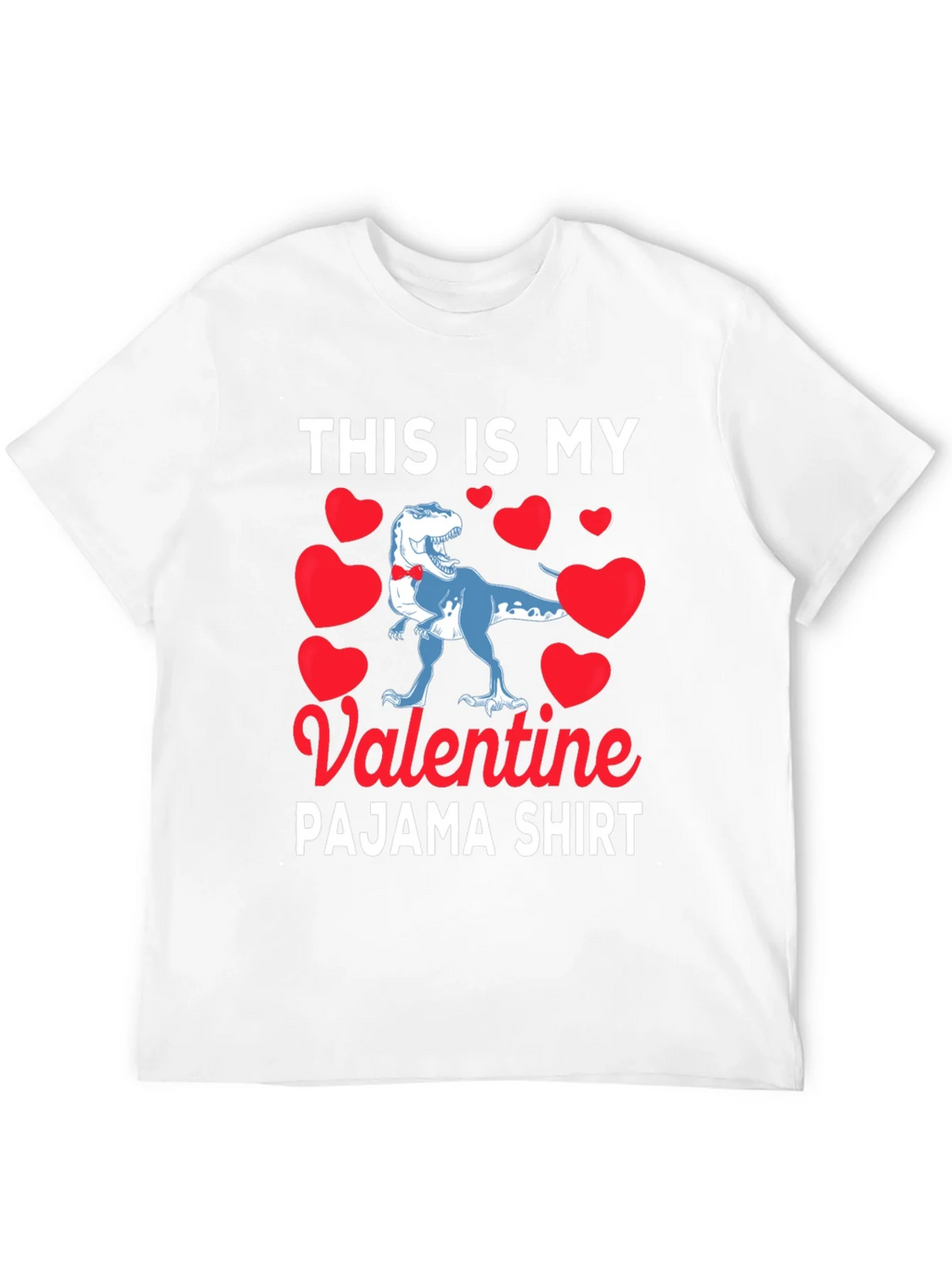 Valentines Day Dinosaur Pajama Shirt product image 11