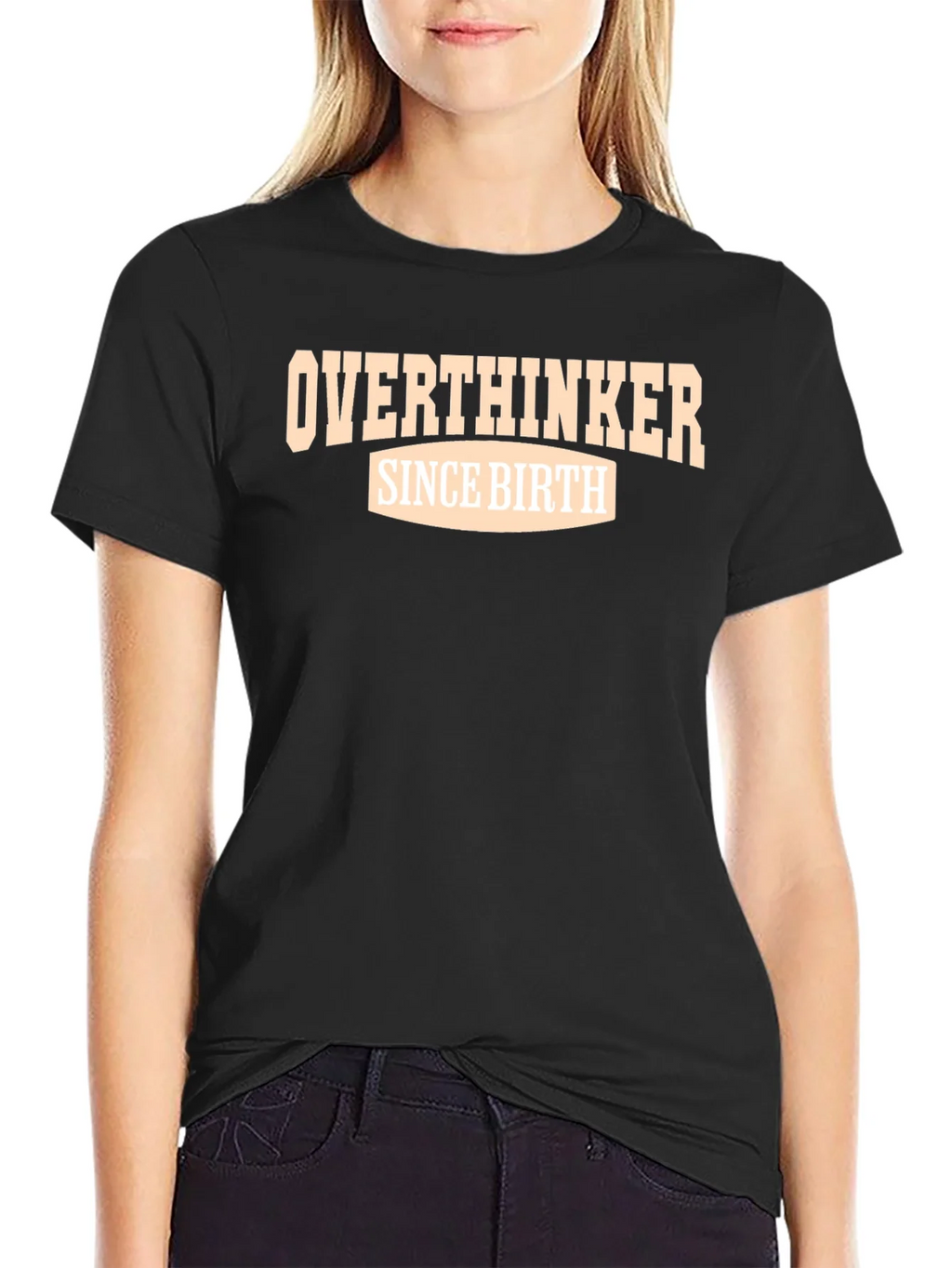 Overthinker Since Birth Graphic Tee - Black product image 2