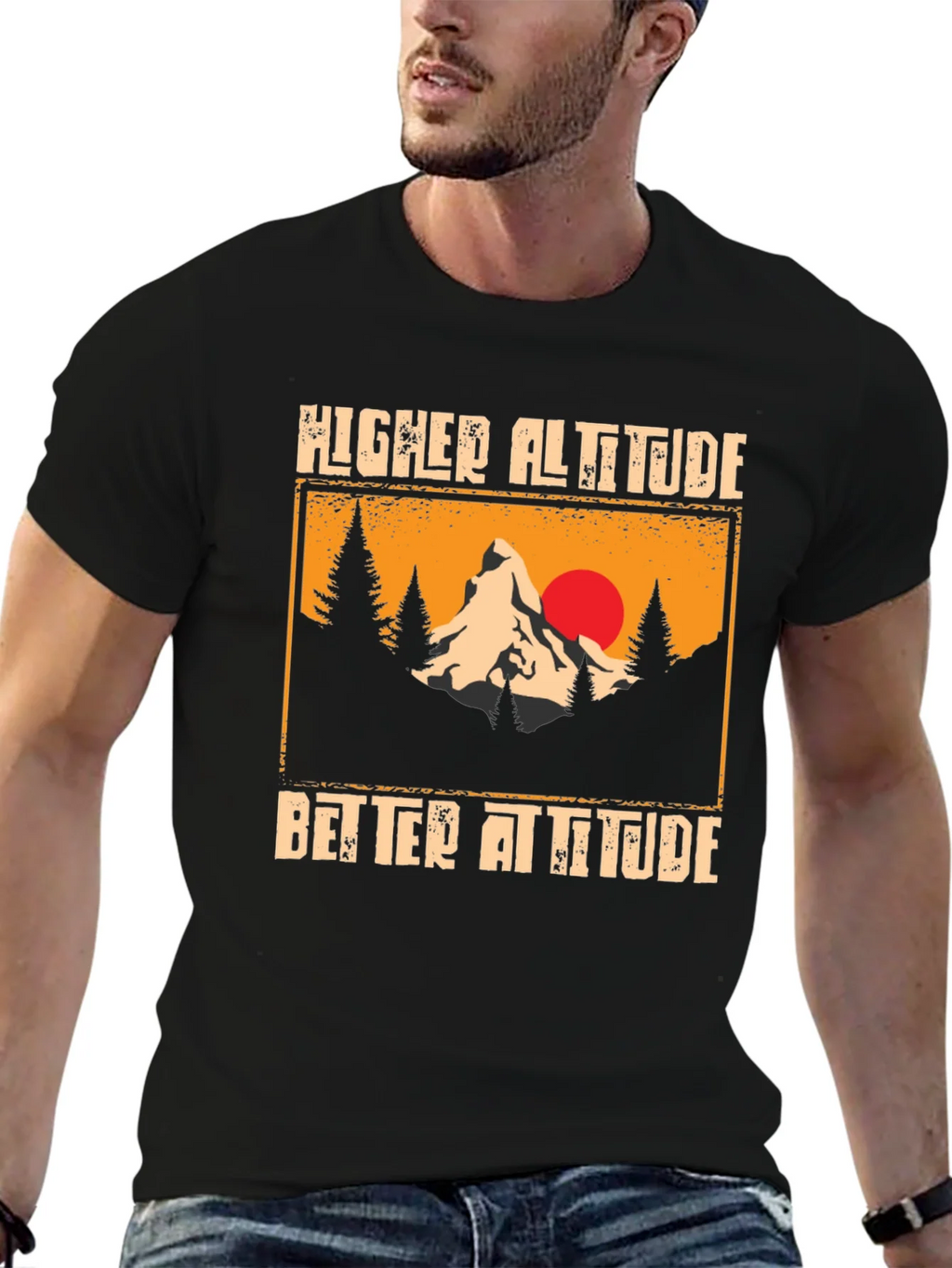 Higher Altitude Better Attitude Graphic T-Shirt product image 6
