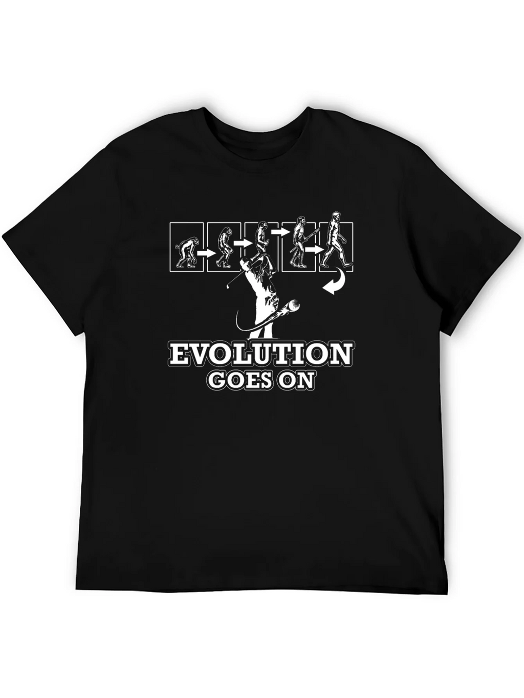 Evolution Goes On Funny Golf T-Shirt product image 4