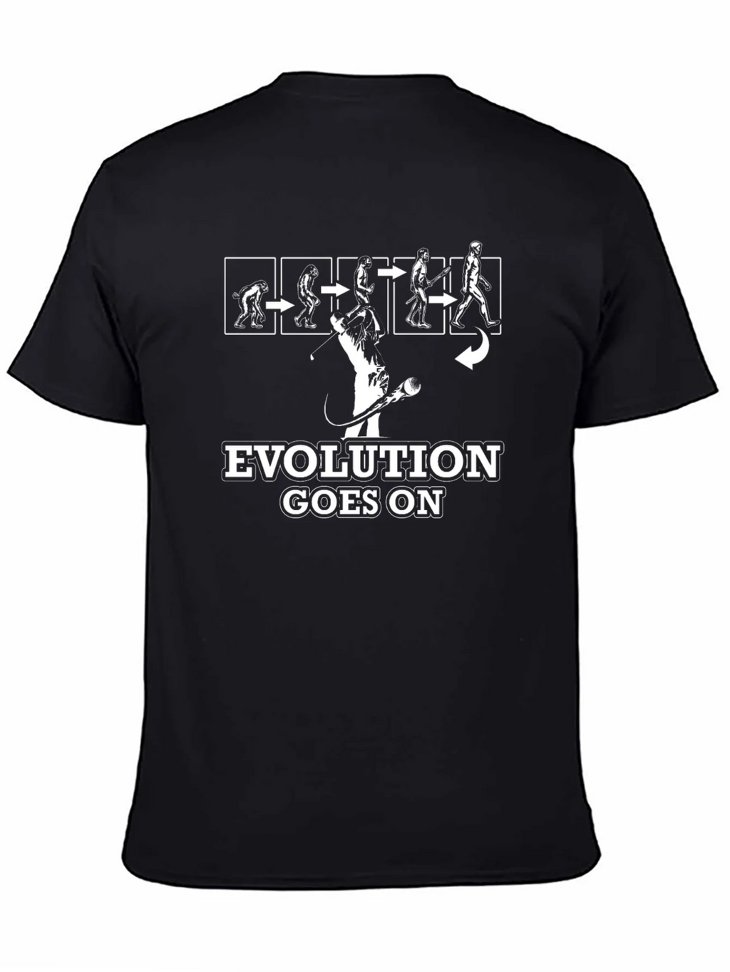 Evolution Goes On Funny Golf T-Shirt product image 3