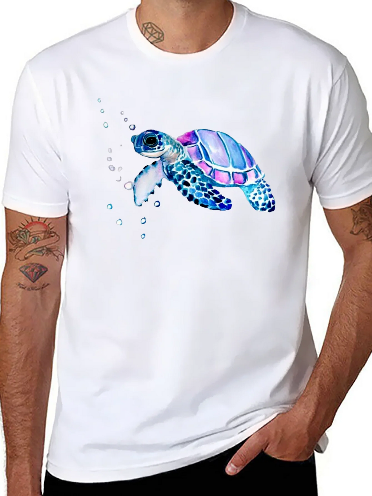 Sea Turtle Graphic Tee - Black Casual T-Shirt product image 7