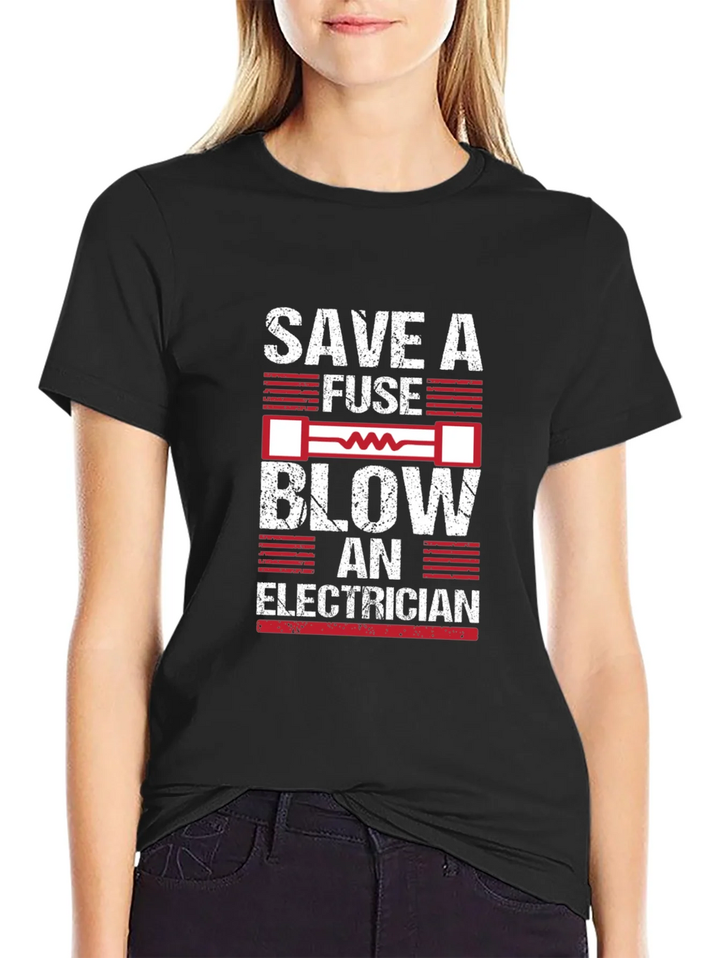 Save a Fuse Blow an Electrician Graphic T-Shirt product image 2