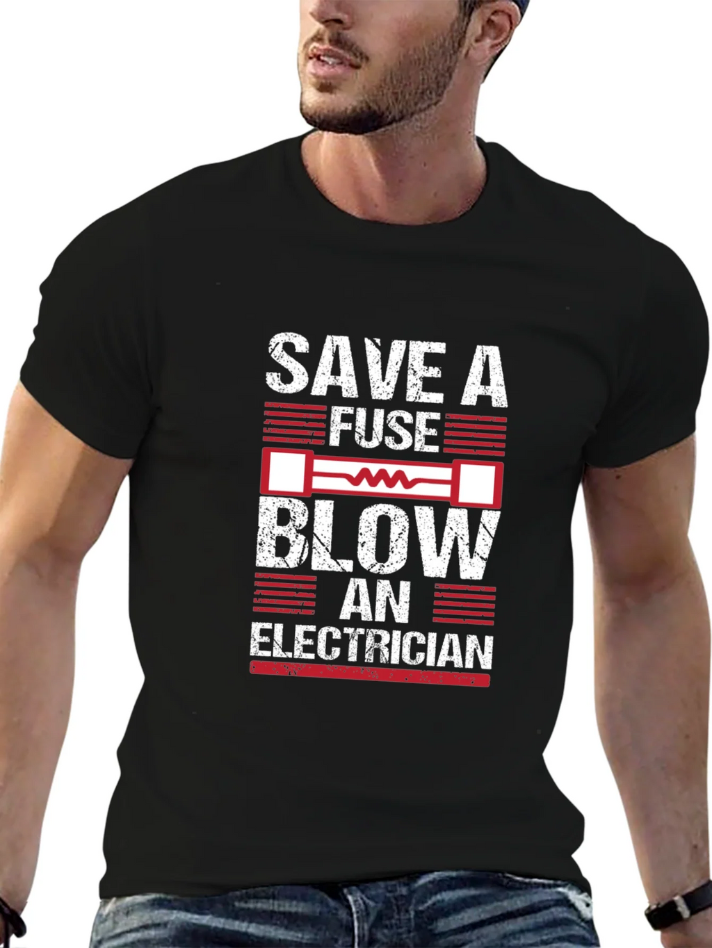 Save a Fuse Blow an Electrician Graphic T-Shirt product image 6