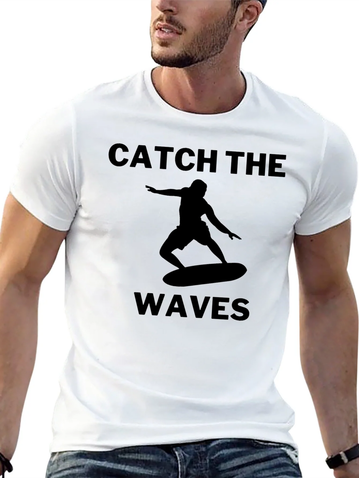 Catch the Waves Graphic Tee - Surfer T-Shirt product image 12