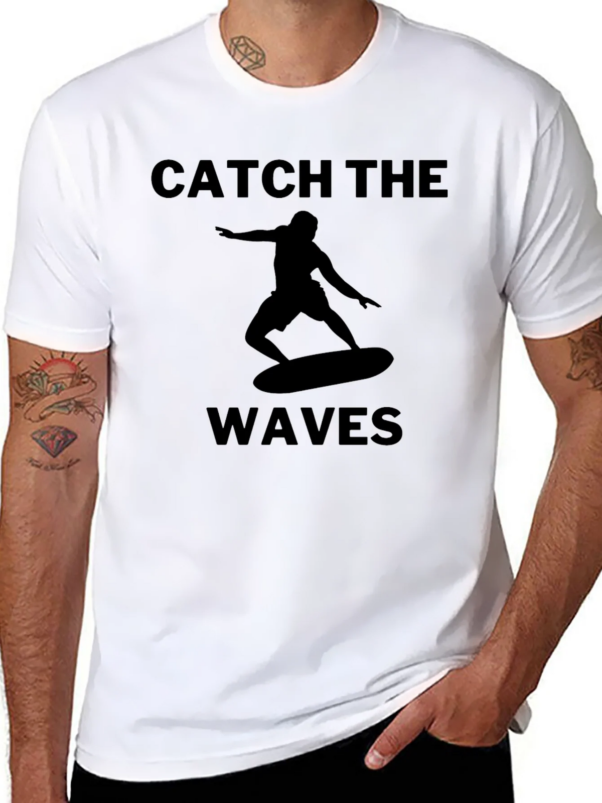 Catch the Waves Graphic Tee - Surfer T-Shirt product image 7