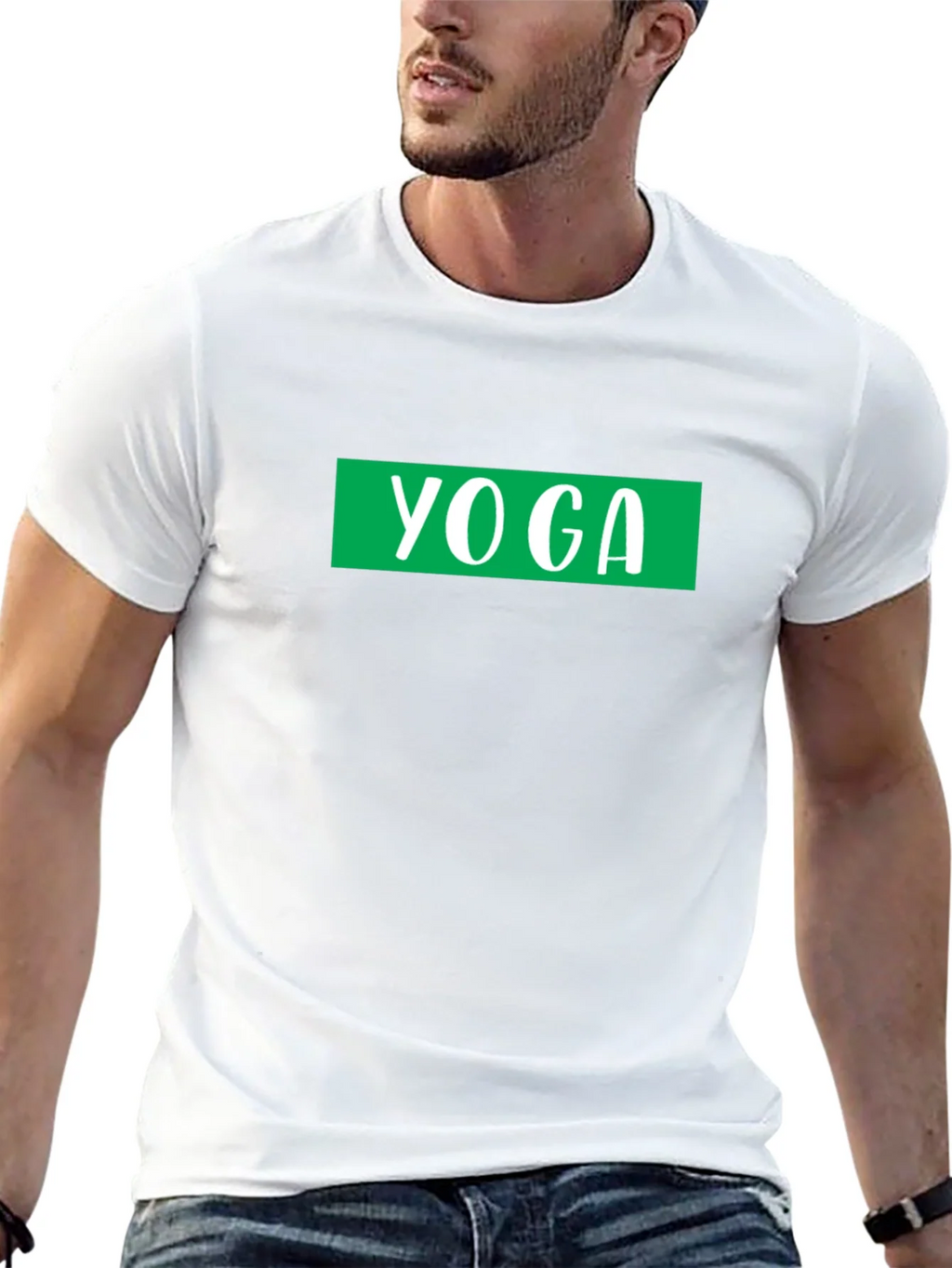 Yoga Graphic Tee - Black Cotton Blend product image 4