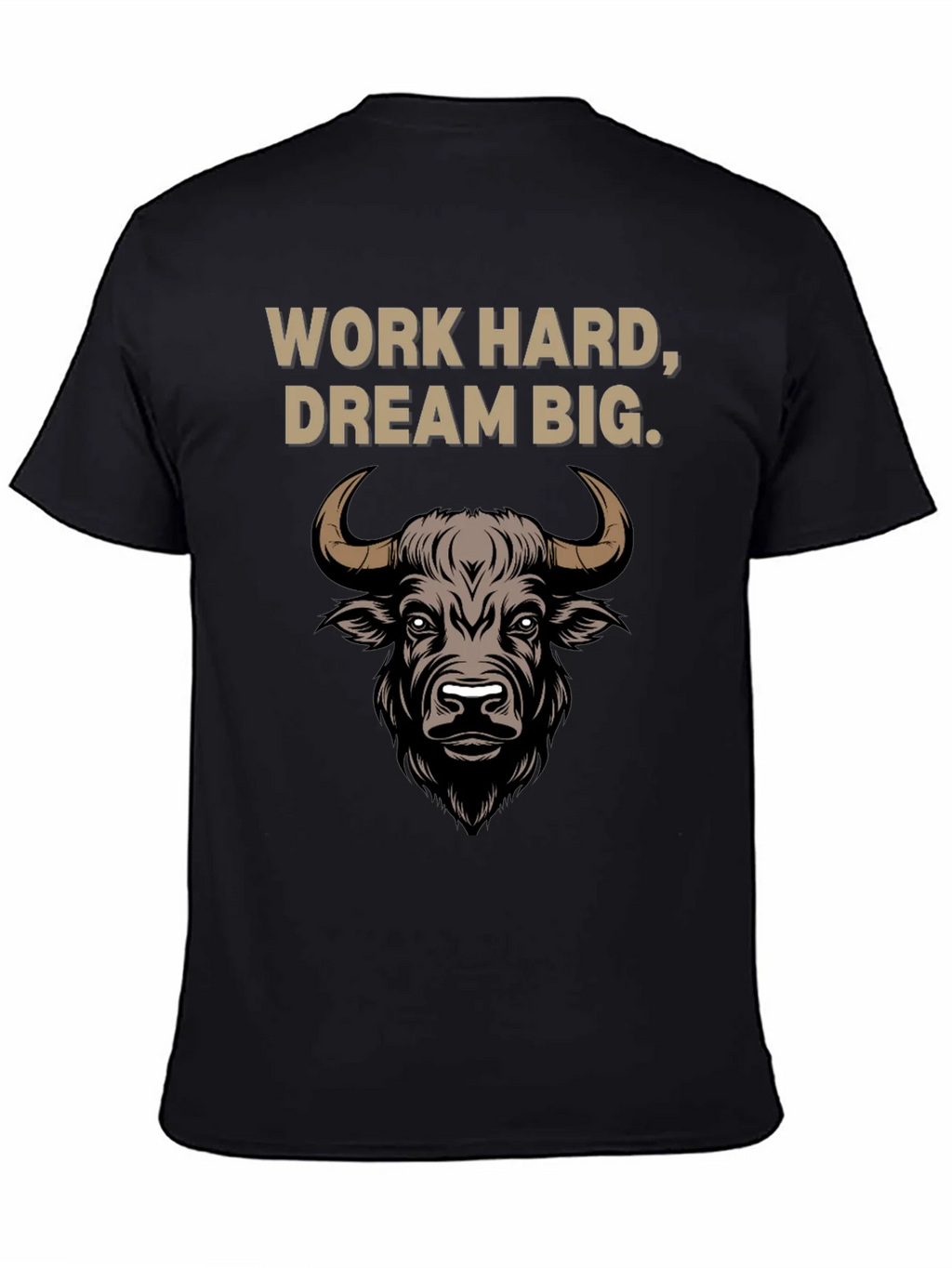 Work Hard Dream Big Bull Graphic Tee product image 4