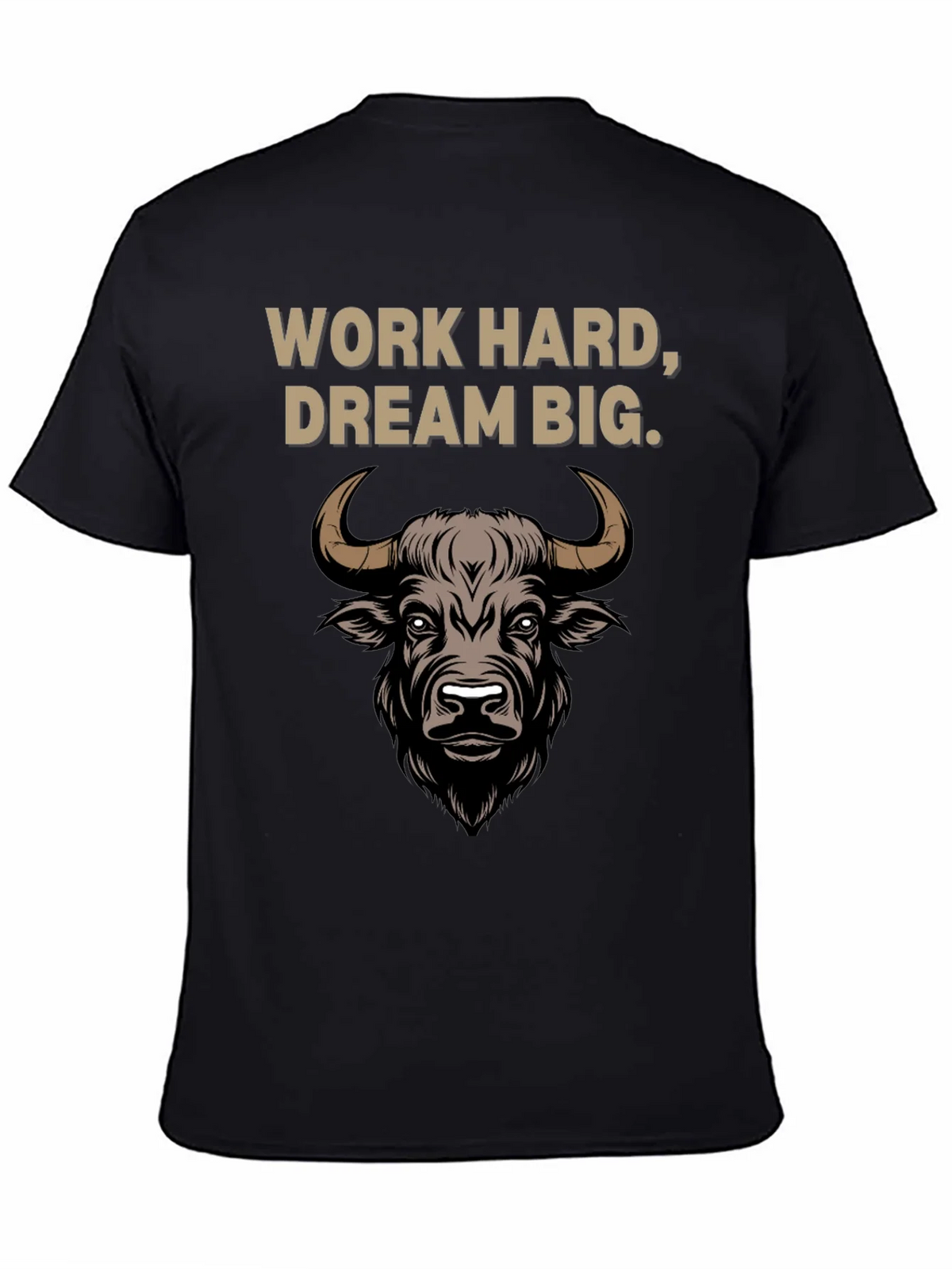 Work Hard Dream Big Bull Graphic Tee product image 4