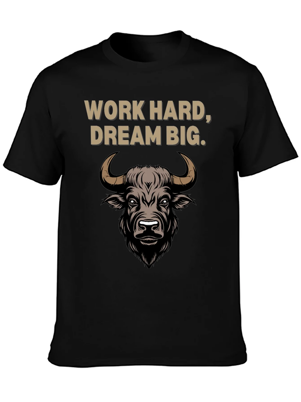 Work Hard Dream Big Bull Graphic Tee product image 3