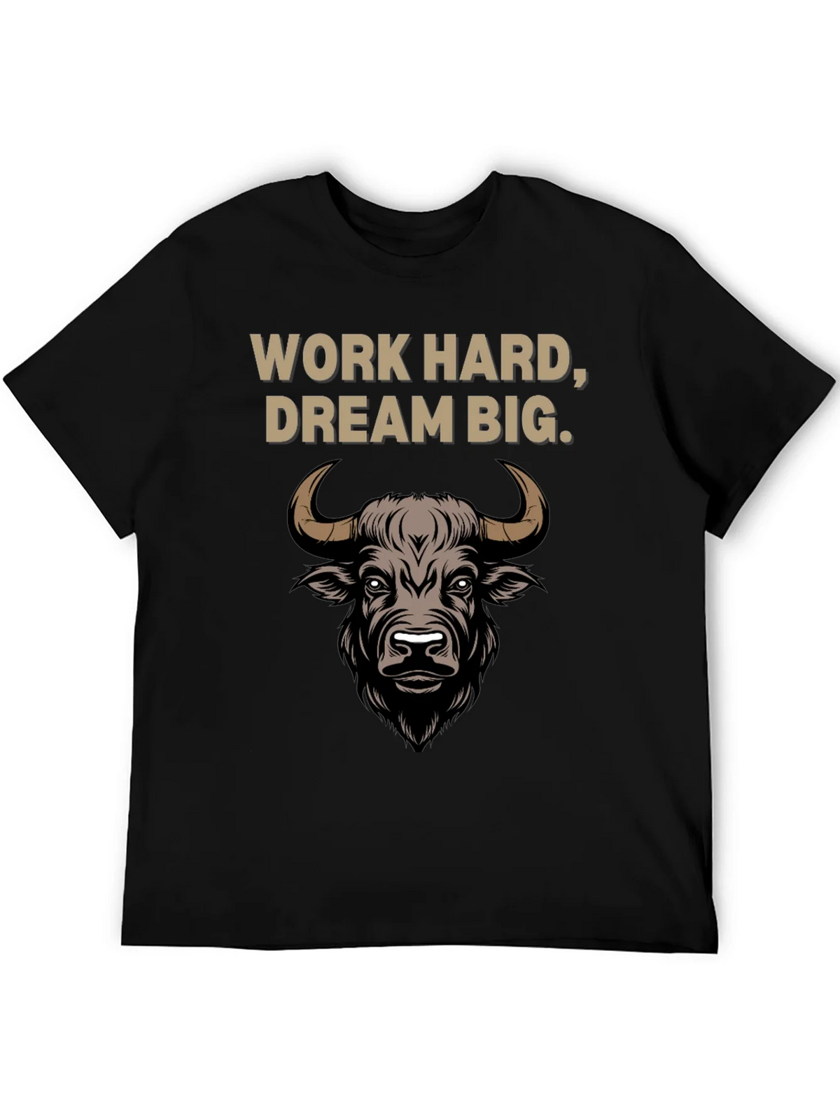 Work Hard Dream Big Bull Graphic Tee product image 5
