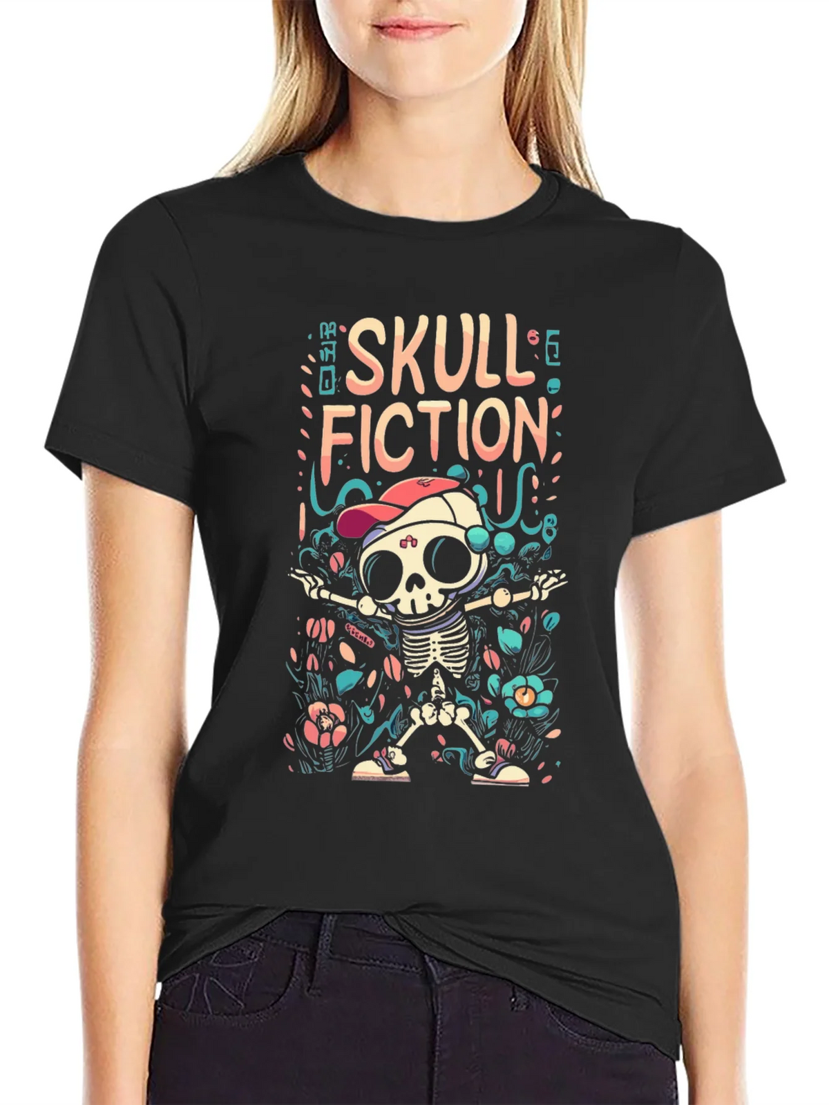 Skull Fiction Graphic T-Shirt product image 2